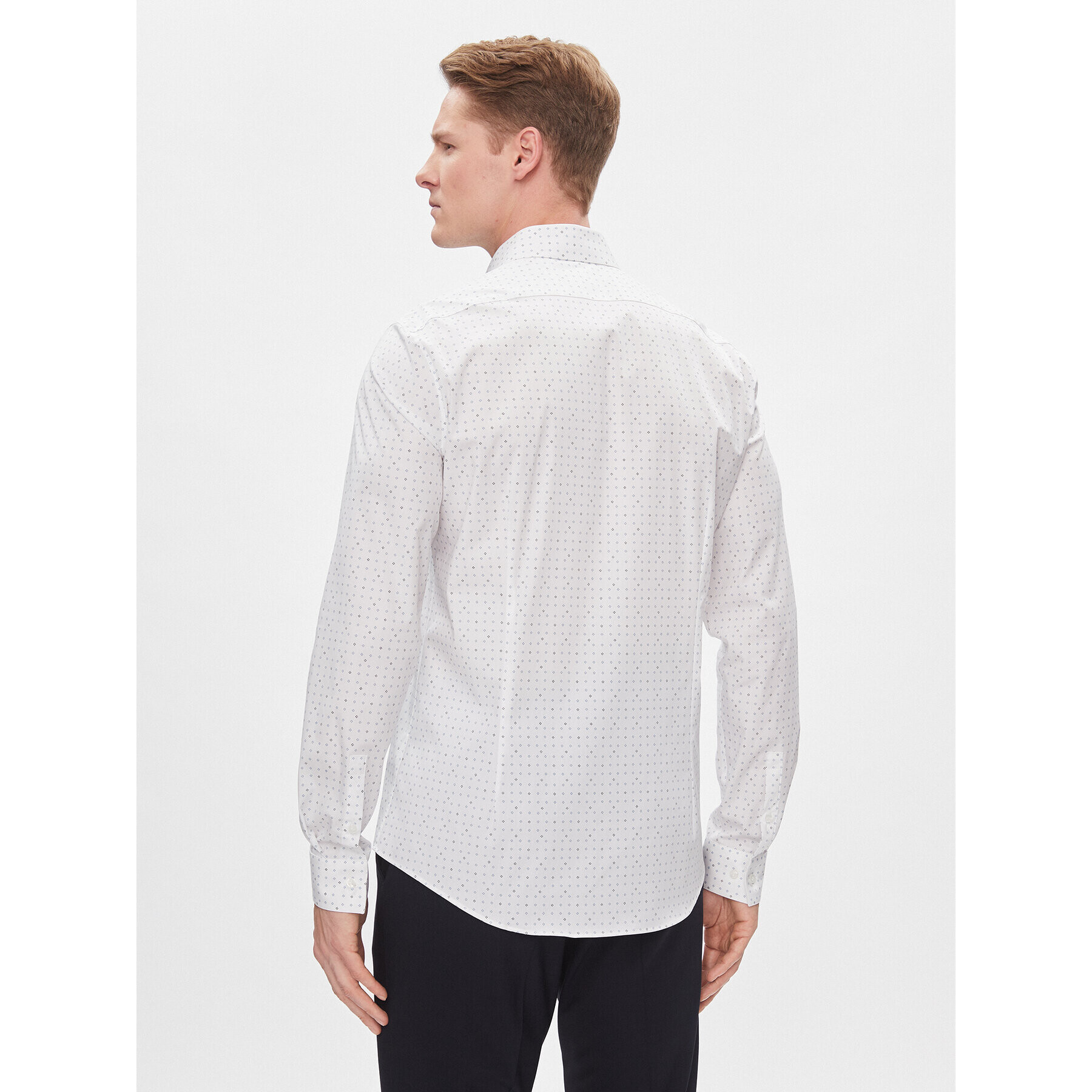 Calvin Klein Риза K10K112298 Бял Slim Fit - Pepit.bg