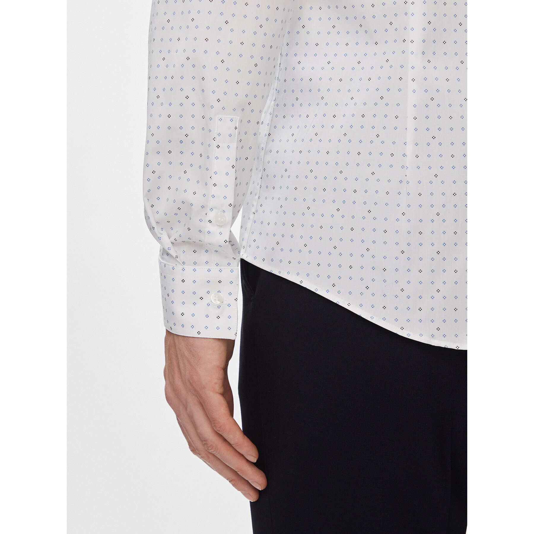 Calvin Klein Риза K10K112298 Бял Slim Fit - Pepit.bg