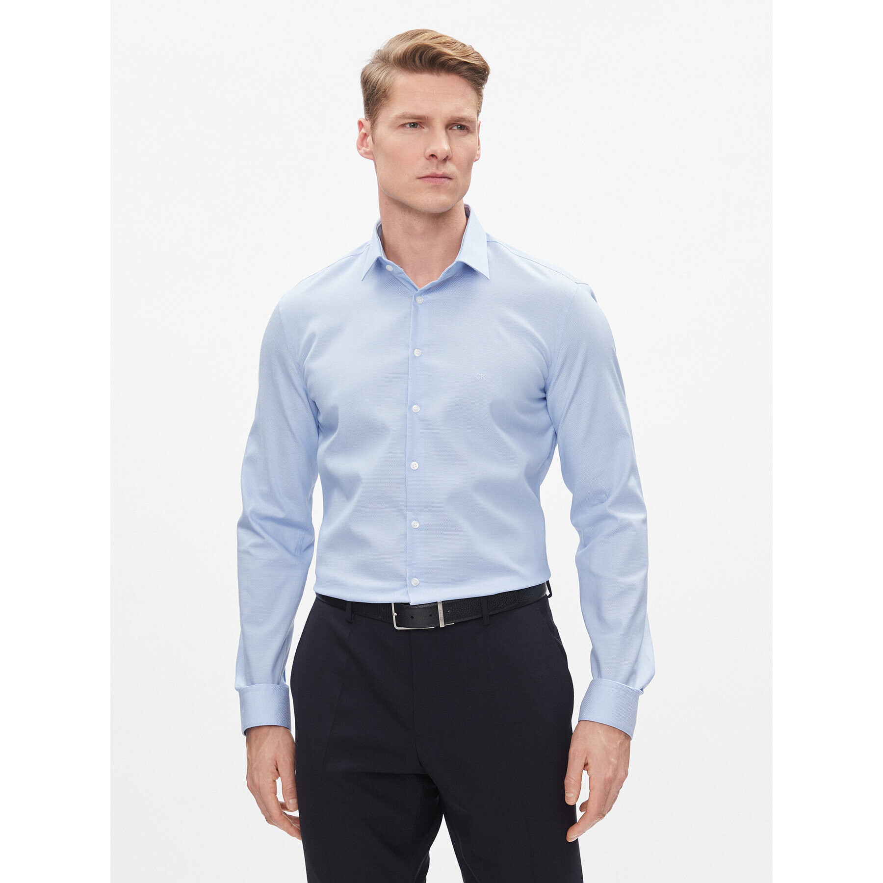Calvin Klein Риза K10K112299 Син Slim Fit - Pepit.bg
