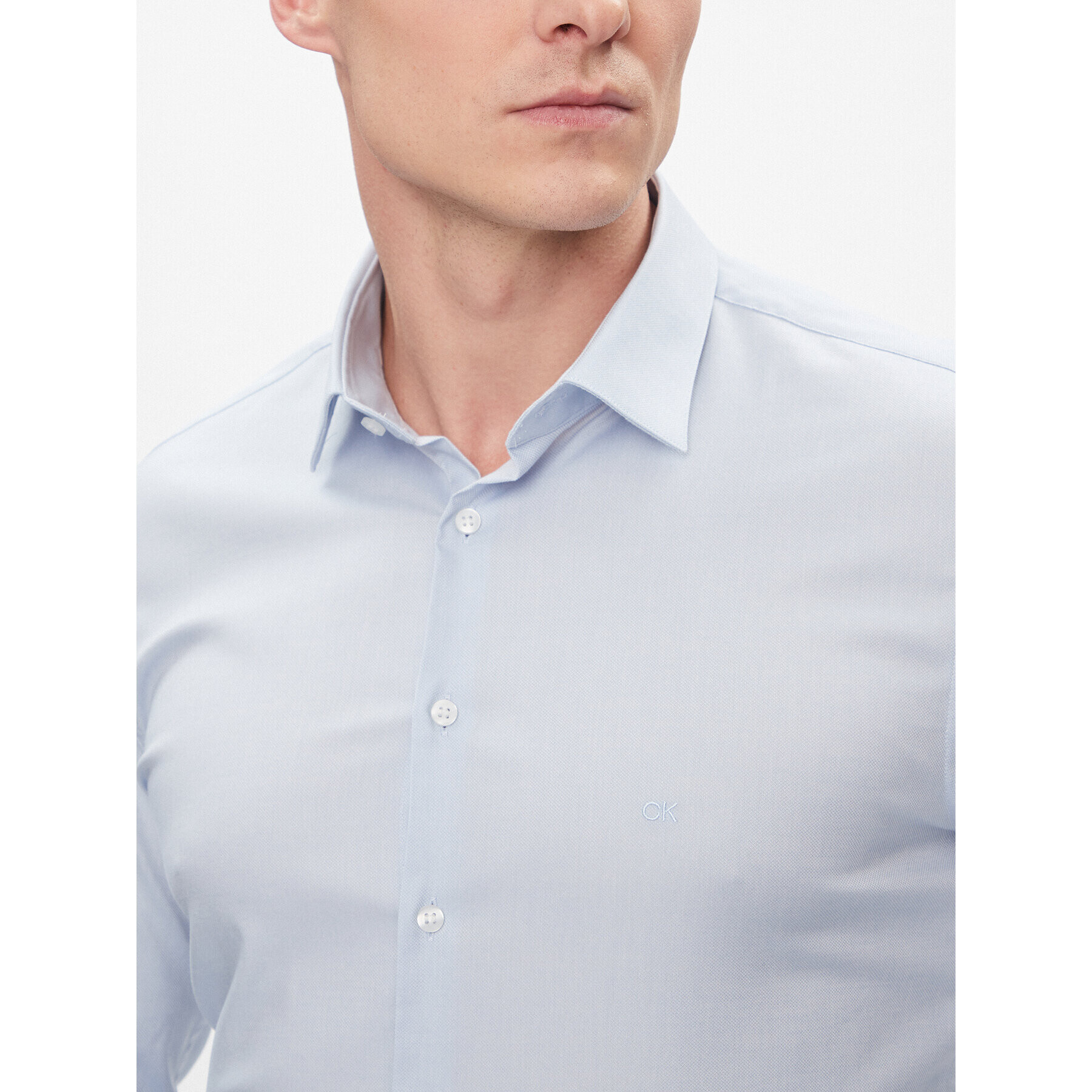Calvin Klein Риза K10K112301 Син Slim Fit - Pepit.bg