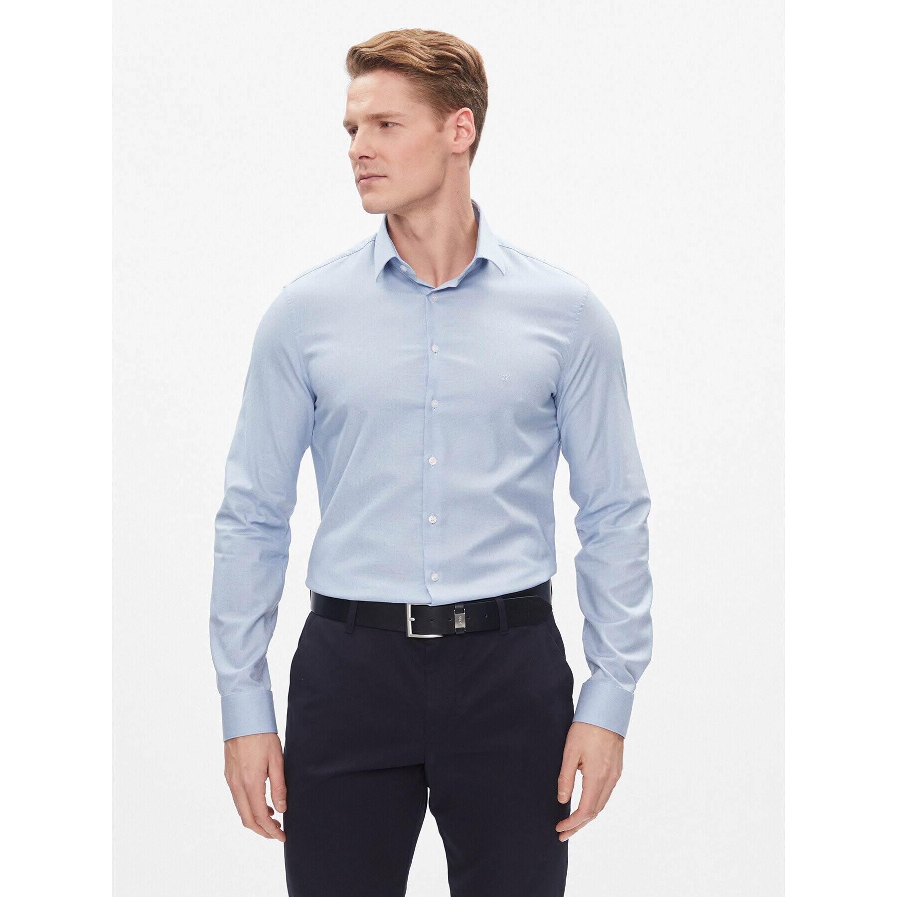 Calvin Klein Риза K10K112305 Син Slim Fit - Pepit.bg