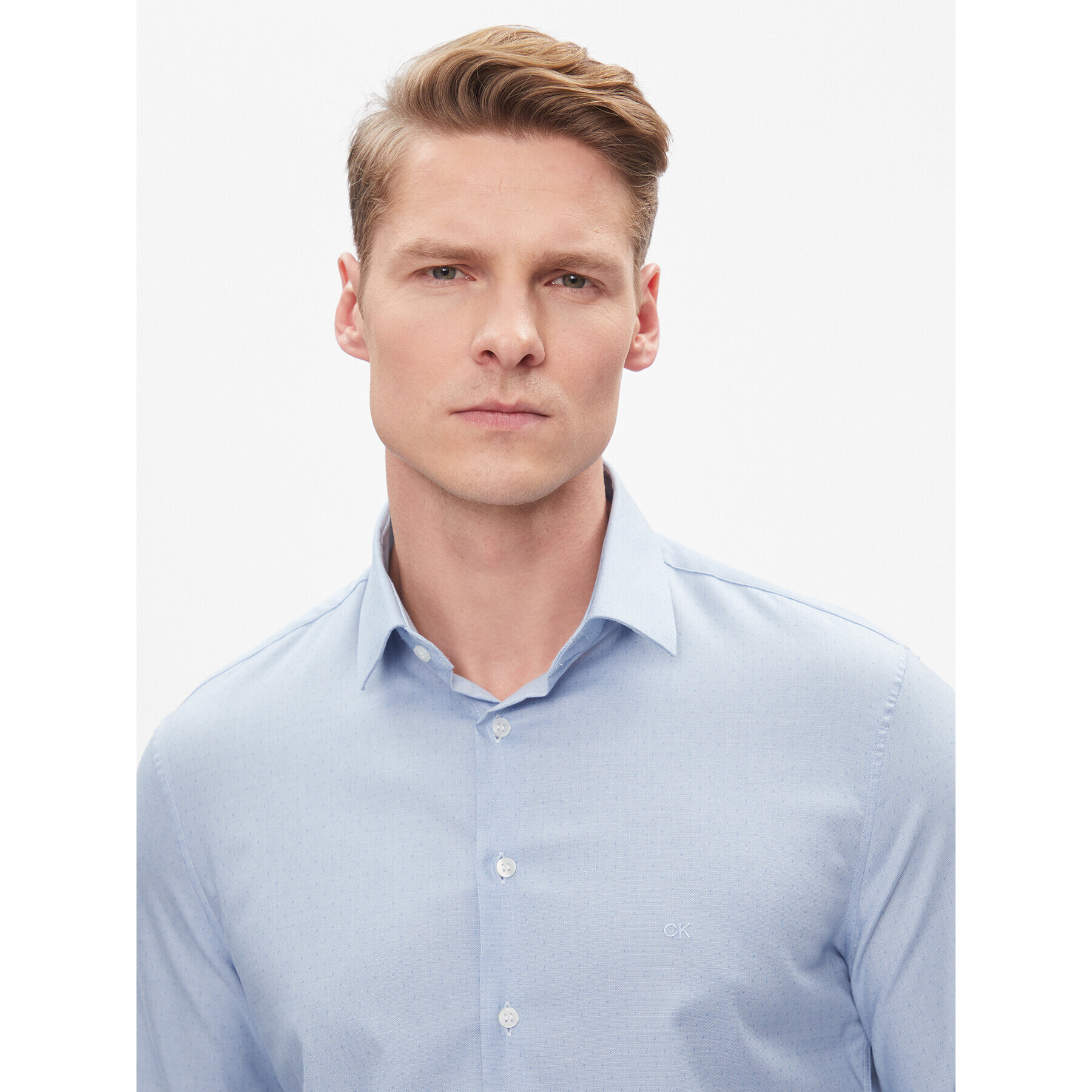 Calvin Klein Риза K10K112305 Син Slim Fit - Pepit.bg