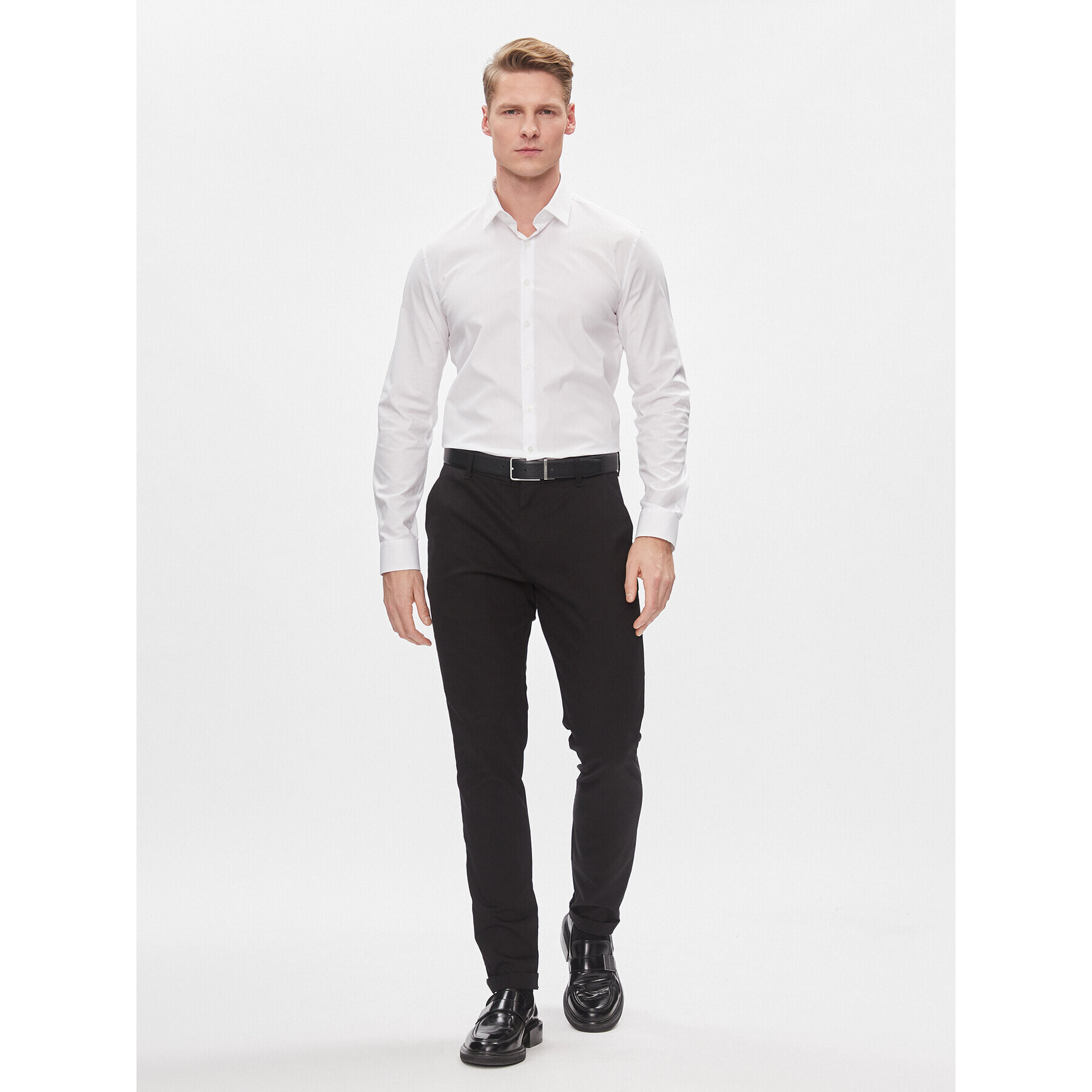 Calvin Klein Риза K10K112310 Бял Slim Fit - Pepit.bg