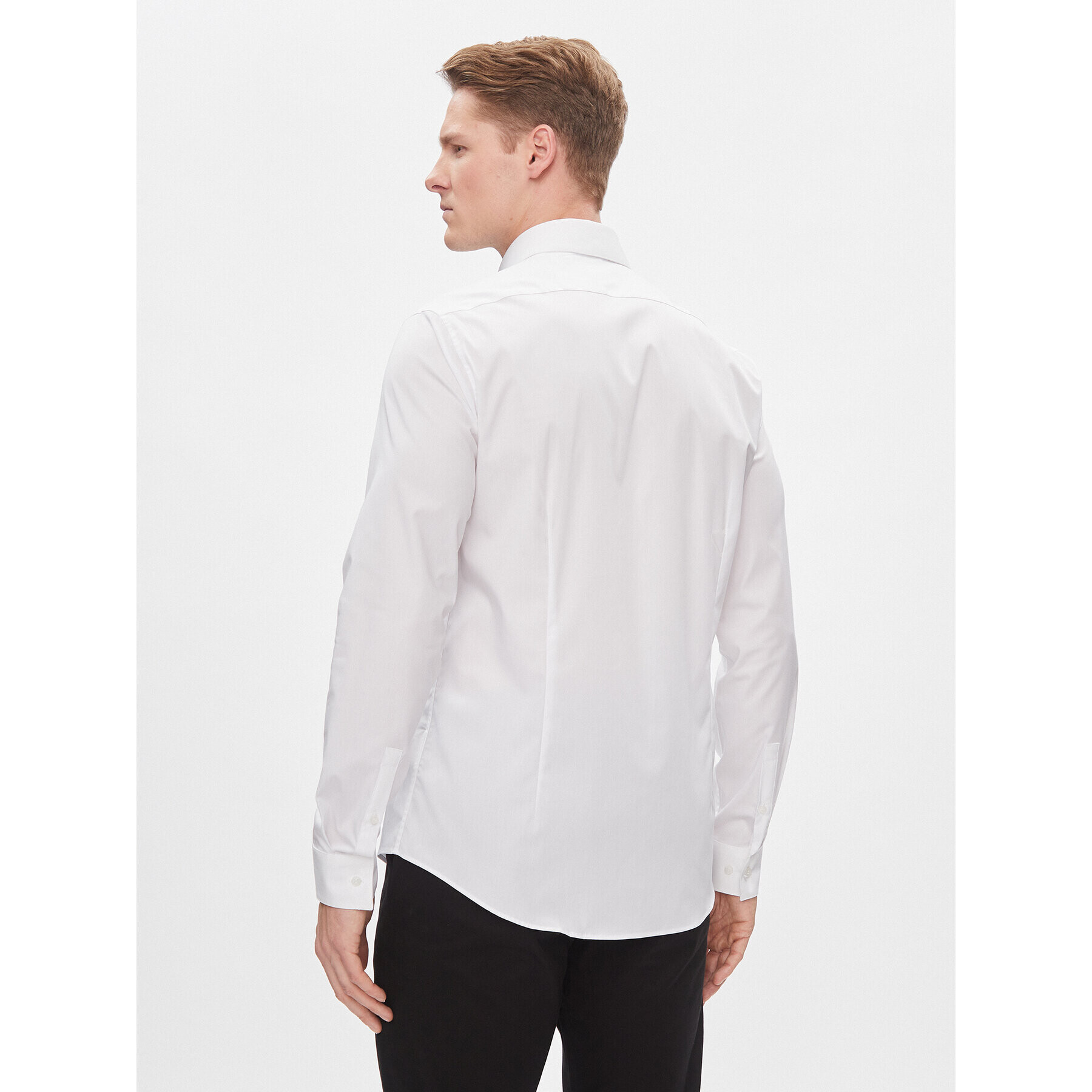 Calvin Klein Риза K10K112310 Бял Slim Fit - Pepit.bg