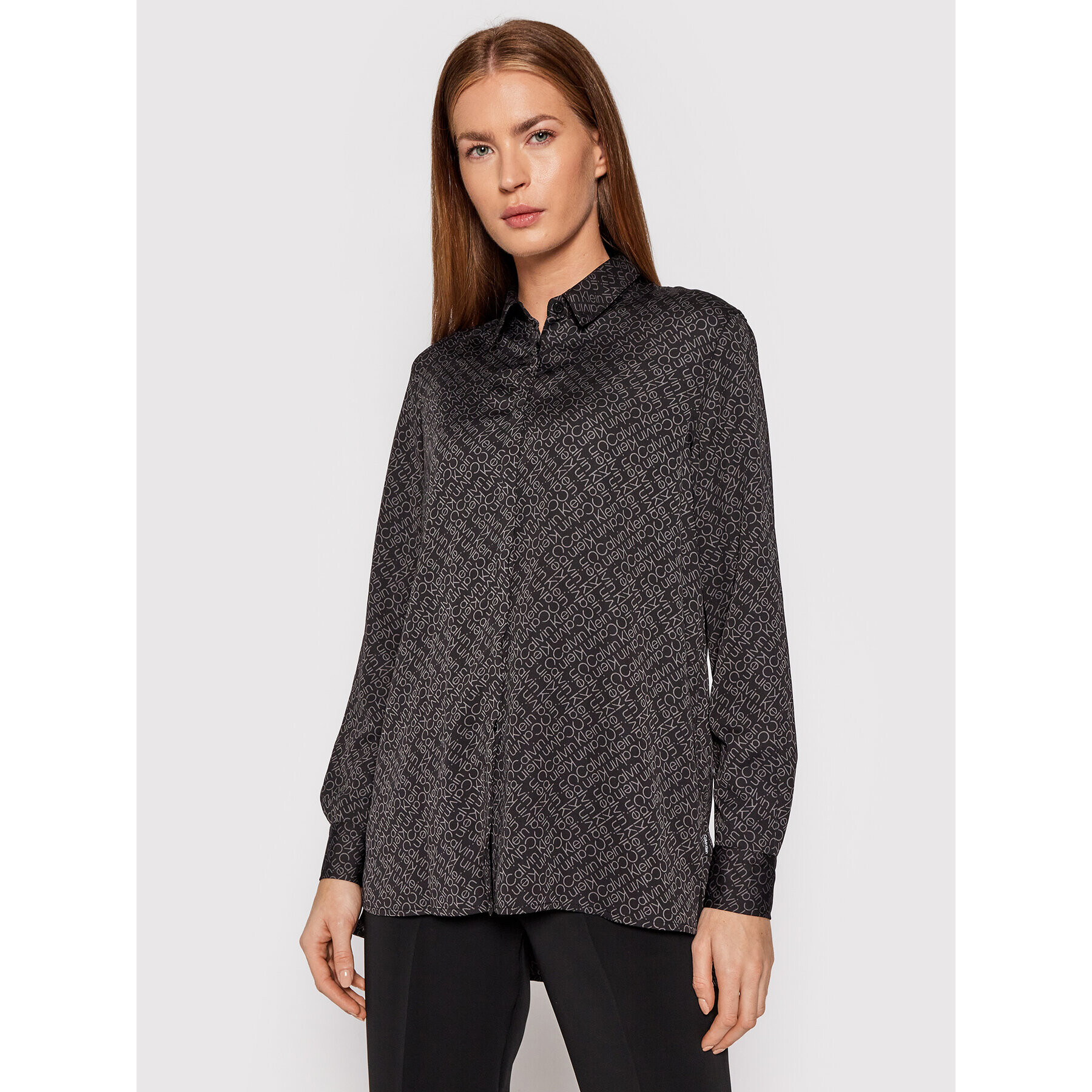 Calvin Klein Риза K20K203224 Черен Relaxed Fit - Pepit.bg