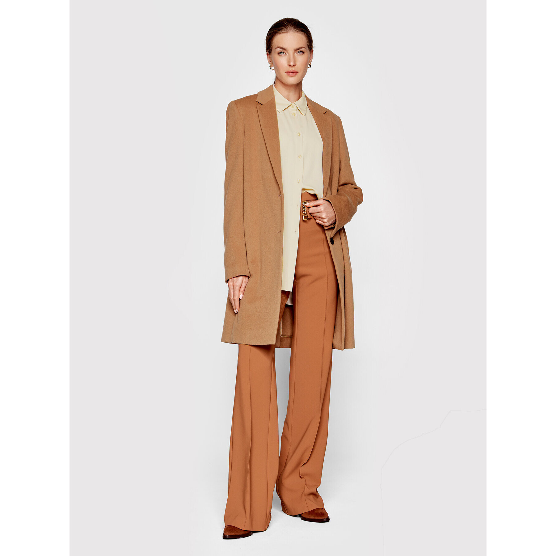 Calvin Klein Риза K20K203498 Бежов Relaxed Fit - Pepit.bg