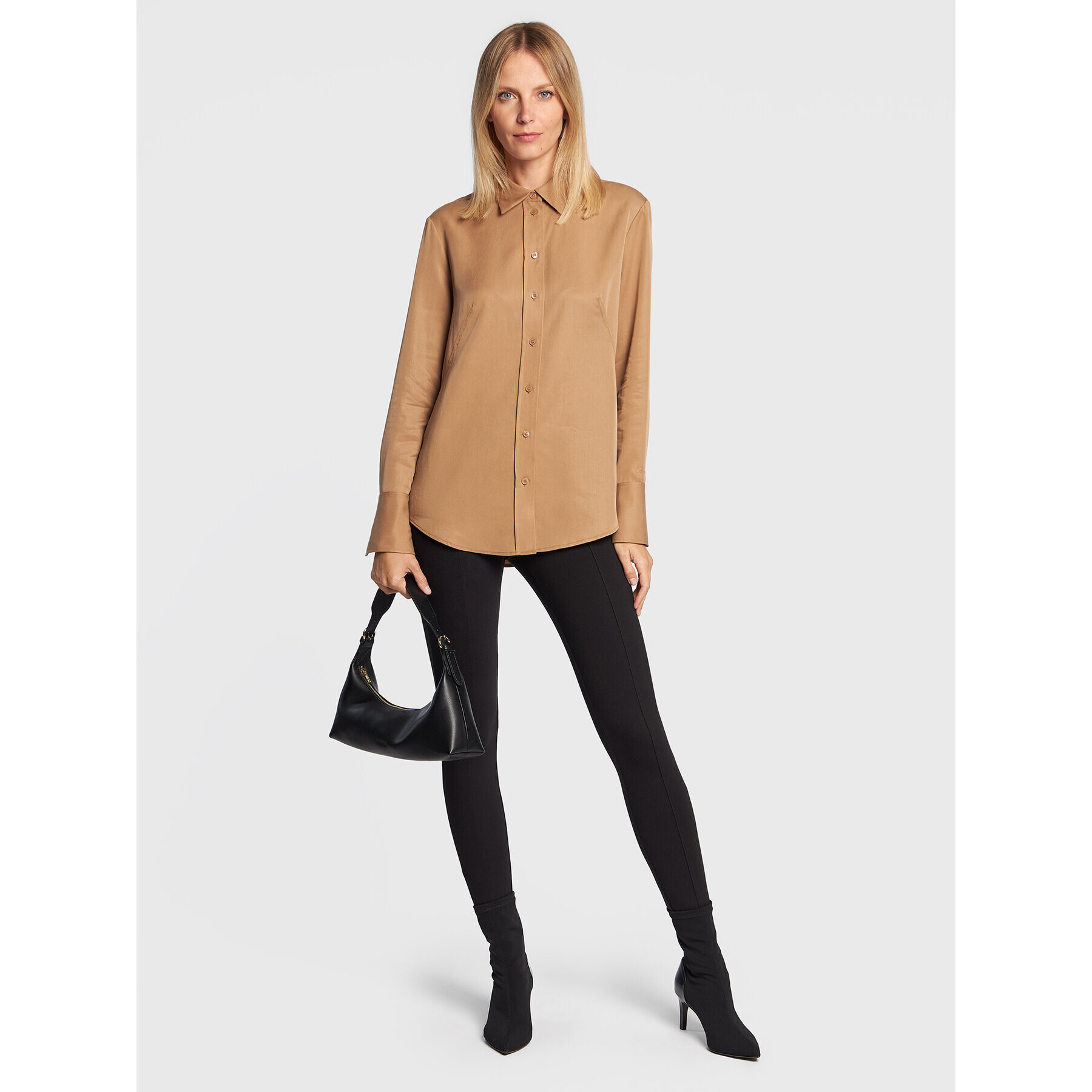 Calvin Klein Риза K20K205529 Кафяв Regular Fit - Pepit.bg