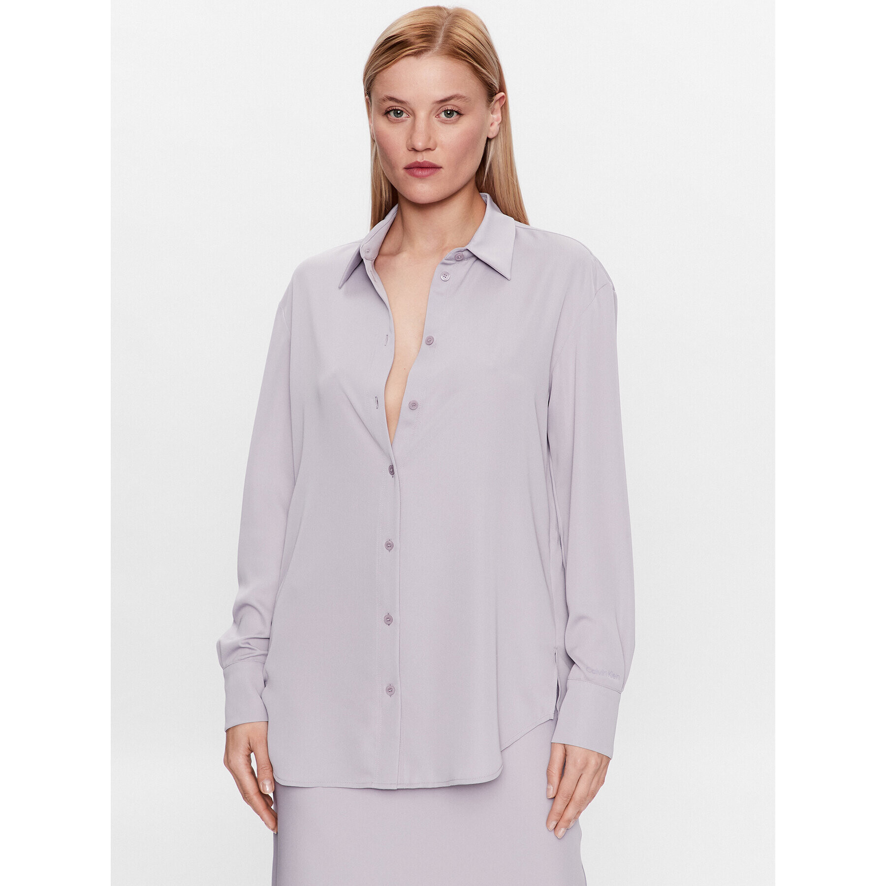 Calvin Klein Риза K20K205682 Виолетов Relaxed Fit - Pepit.bg
