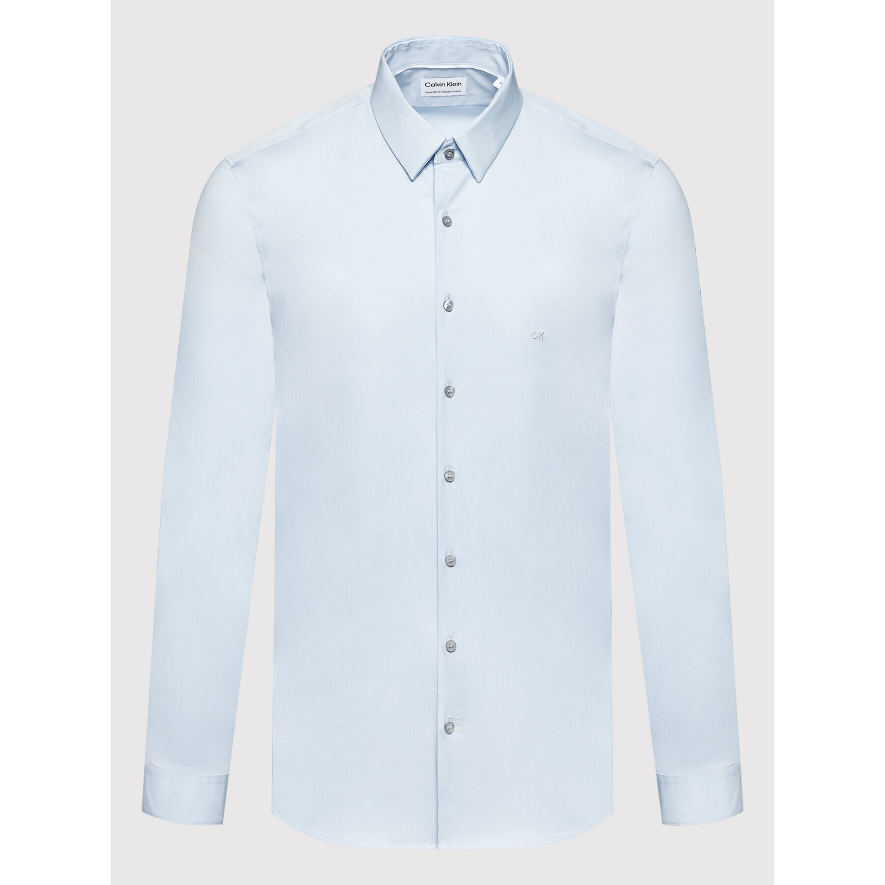Calvin Klein Риза Logo Stretch K10K107346 Син Extra Slim Fit - Pepit.bg