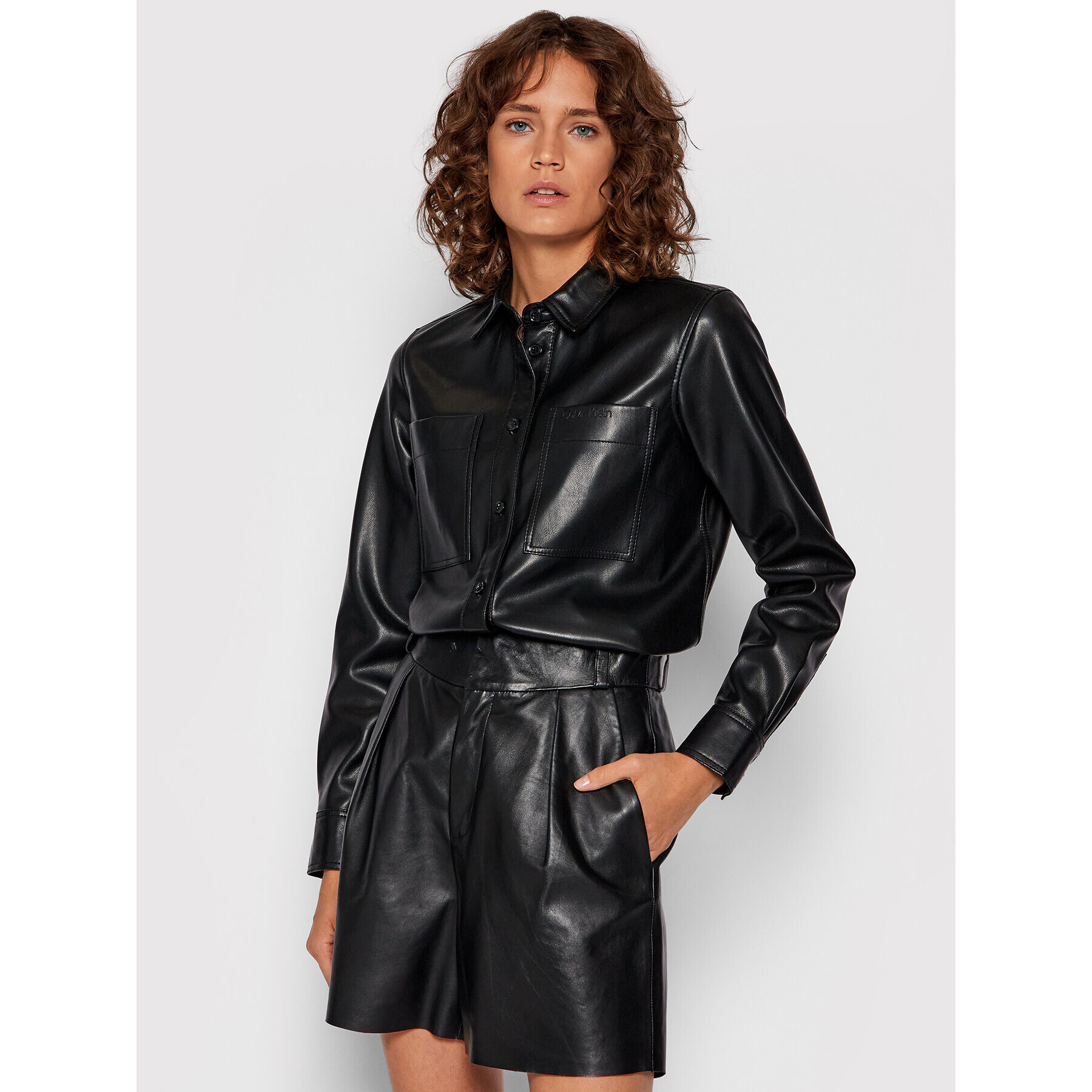 Calvin Klein Риза Overshirt K20K203097 Черен Regular Fit - Pepit.bg
