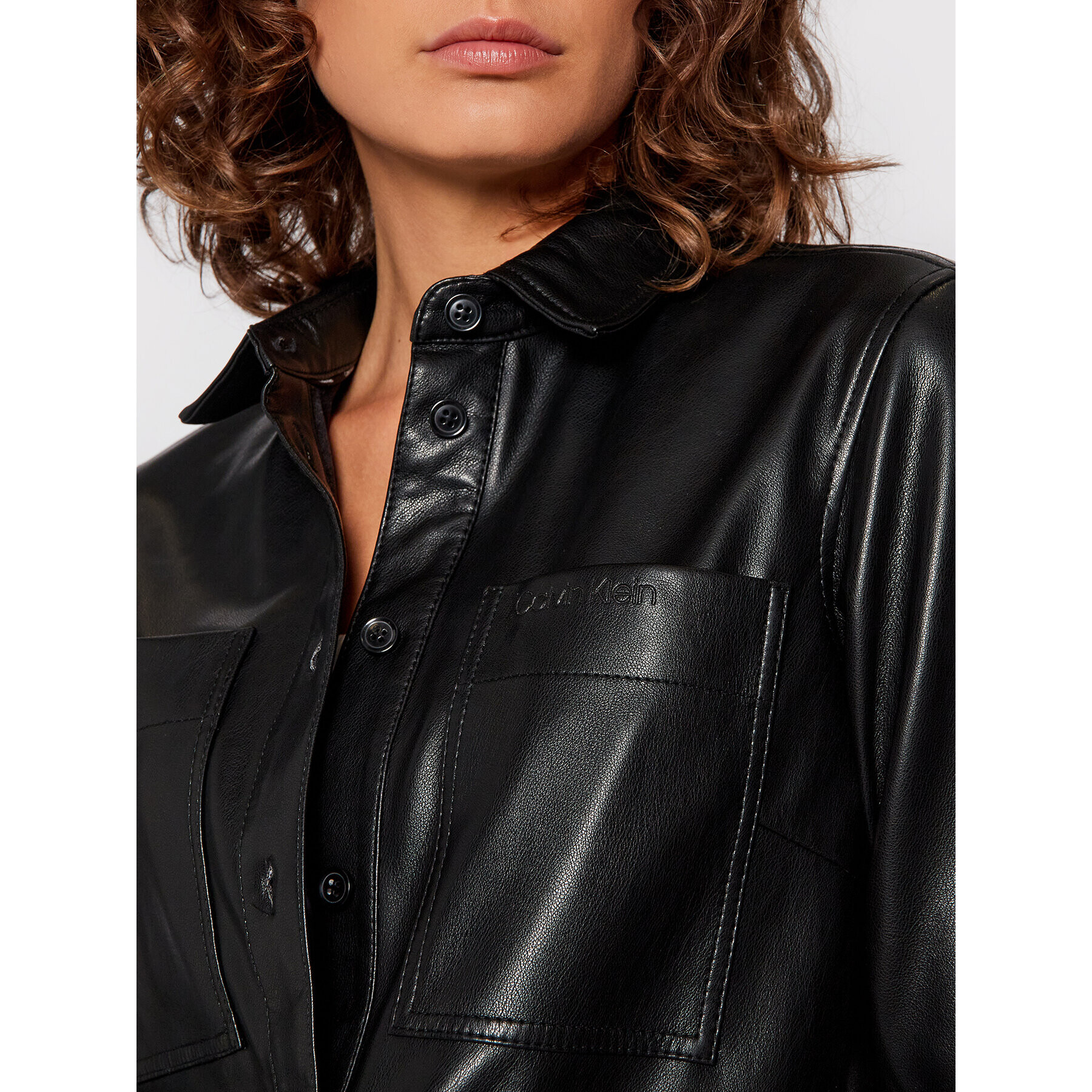 Calvin Klein Риза Overshirt K20K203097 Черен Regular Fit - Pepit.bg