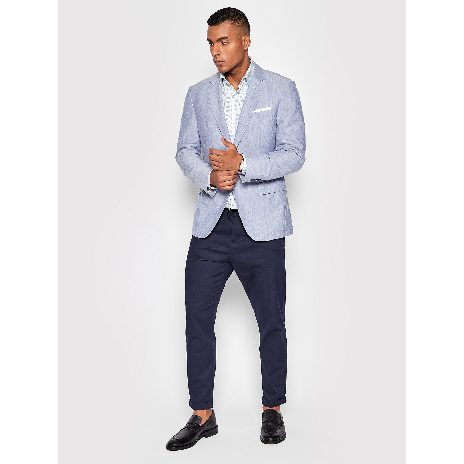 Calvin Klein Риза Print K10K109965 Бял Slim Fit - Pepit.bg