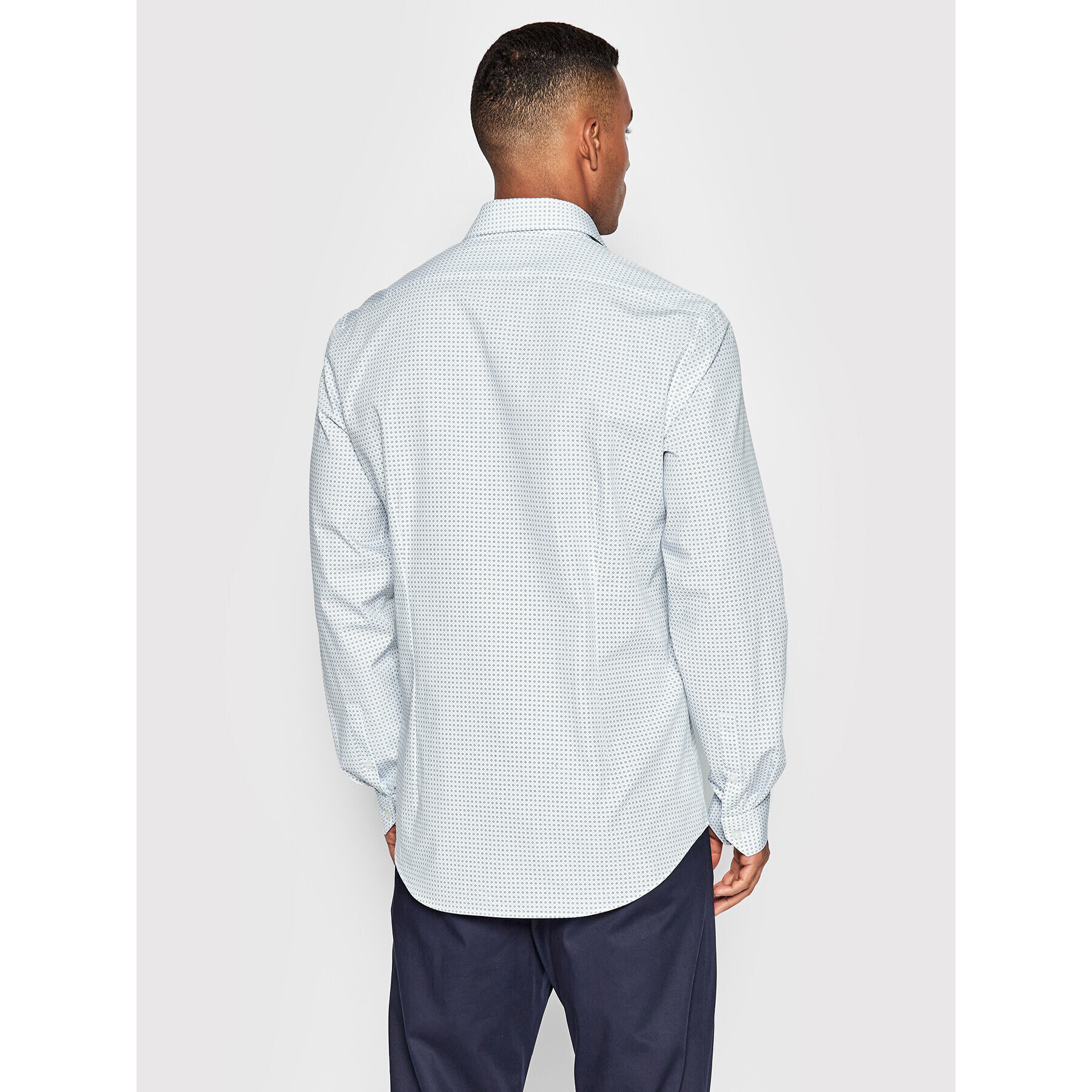 Calvin Klein Риза Print K10K109965 Бял Slim Fit - Pepit.bg