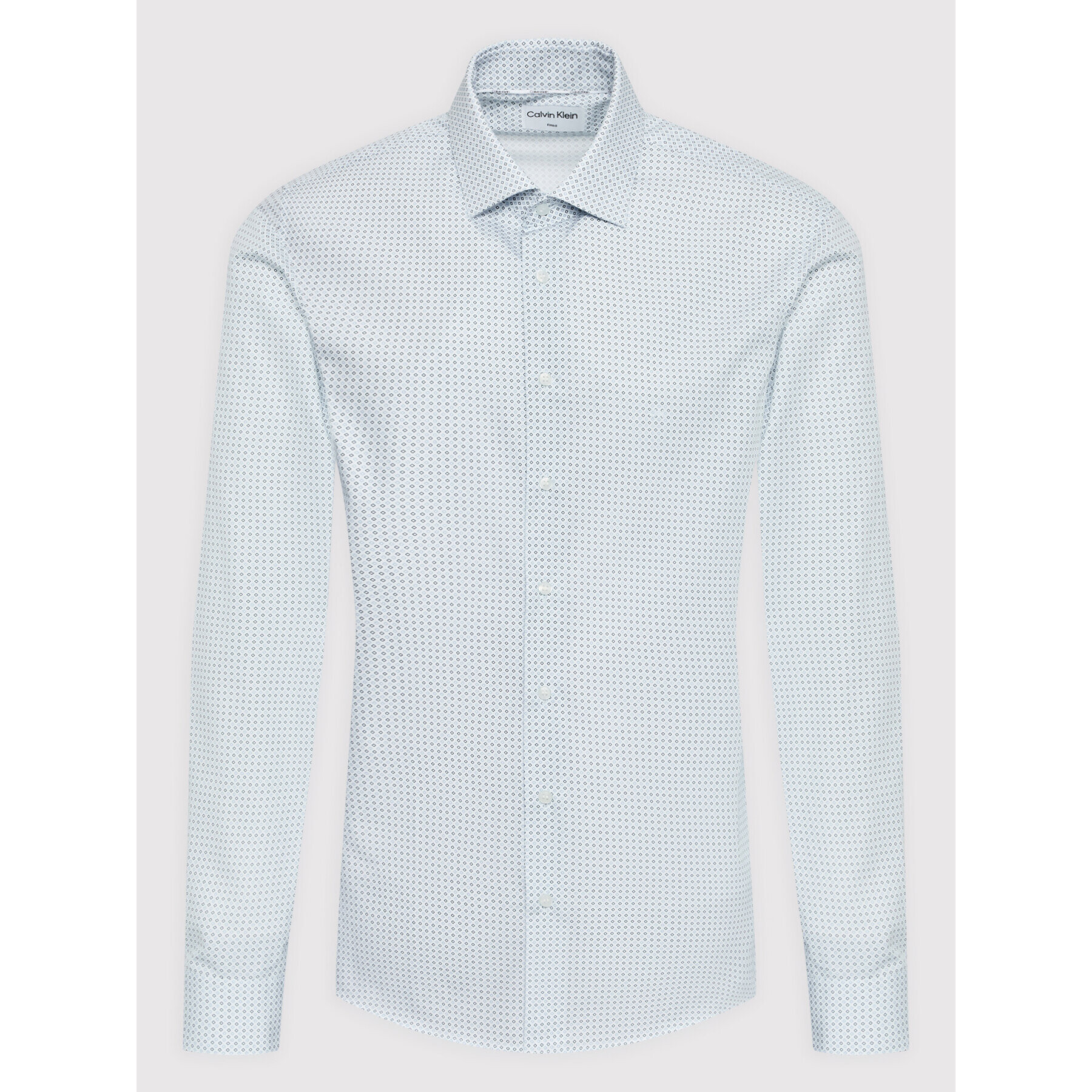 Calvin Klein Риза Print K10K109965 Бял Slim Fit - Pepit.bg