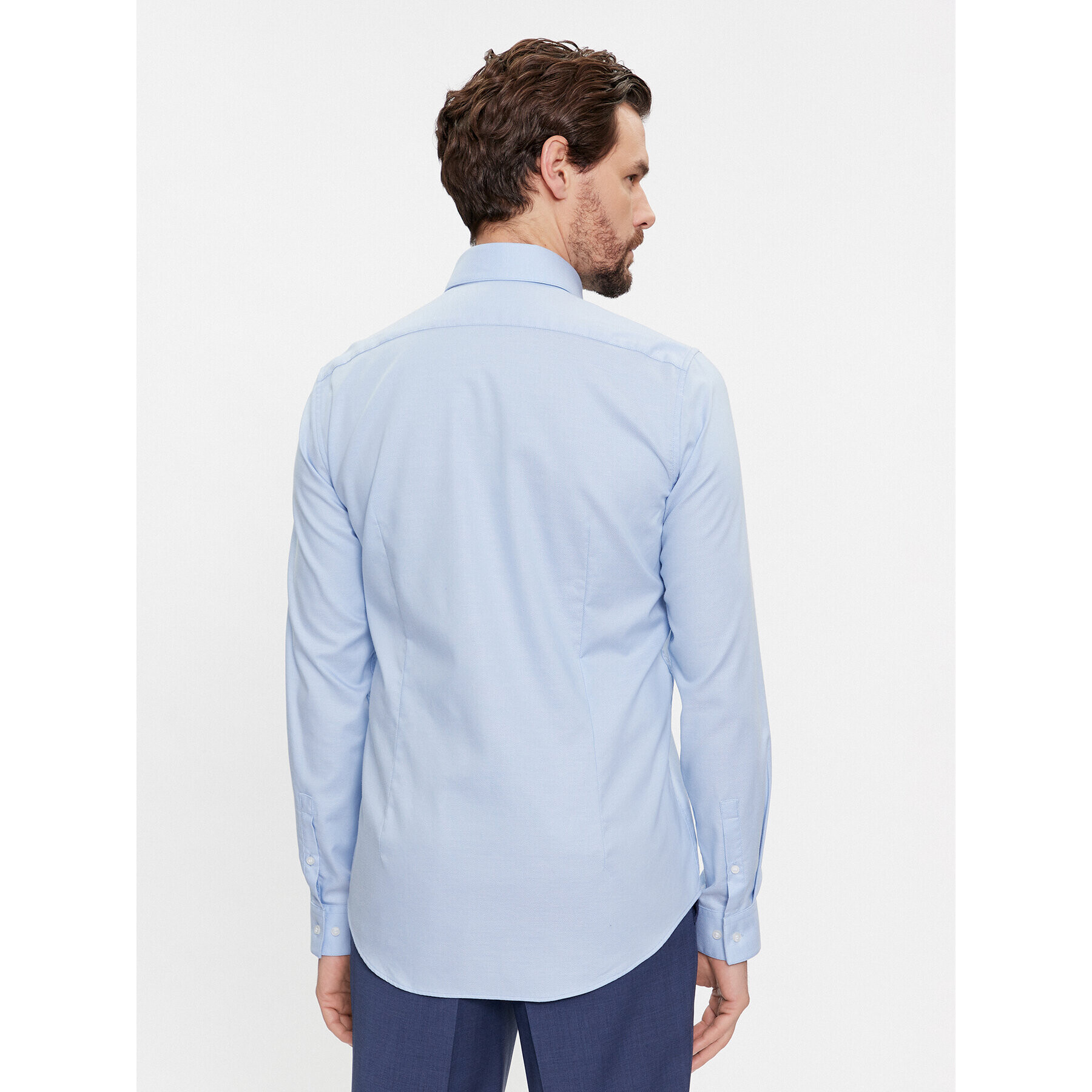 Calvin Klein Риза Structure K10K112106 Син Slim Fit - Pepit.bg