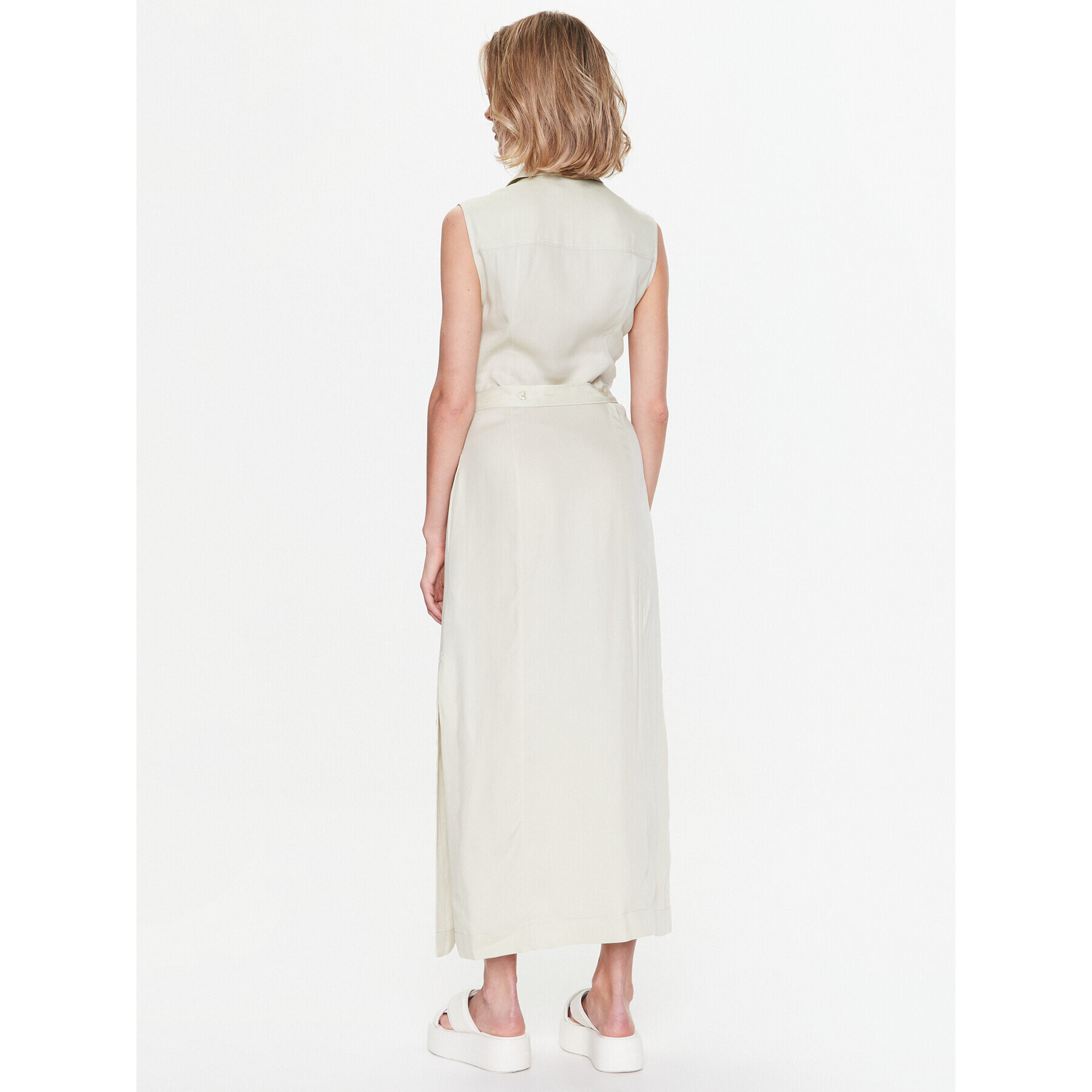 Calvin Klein Рокля тип риза K20K205204 Зелен Regular Fit - Pepit.bg