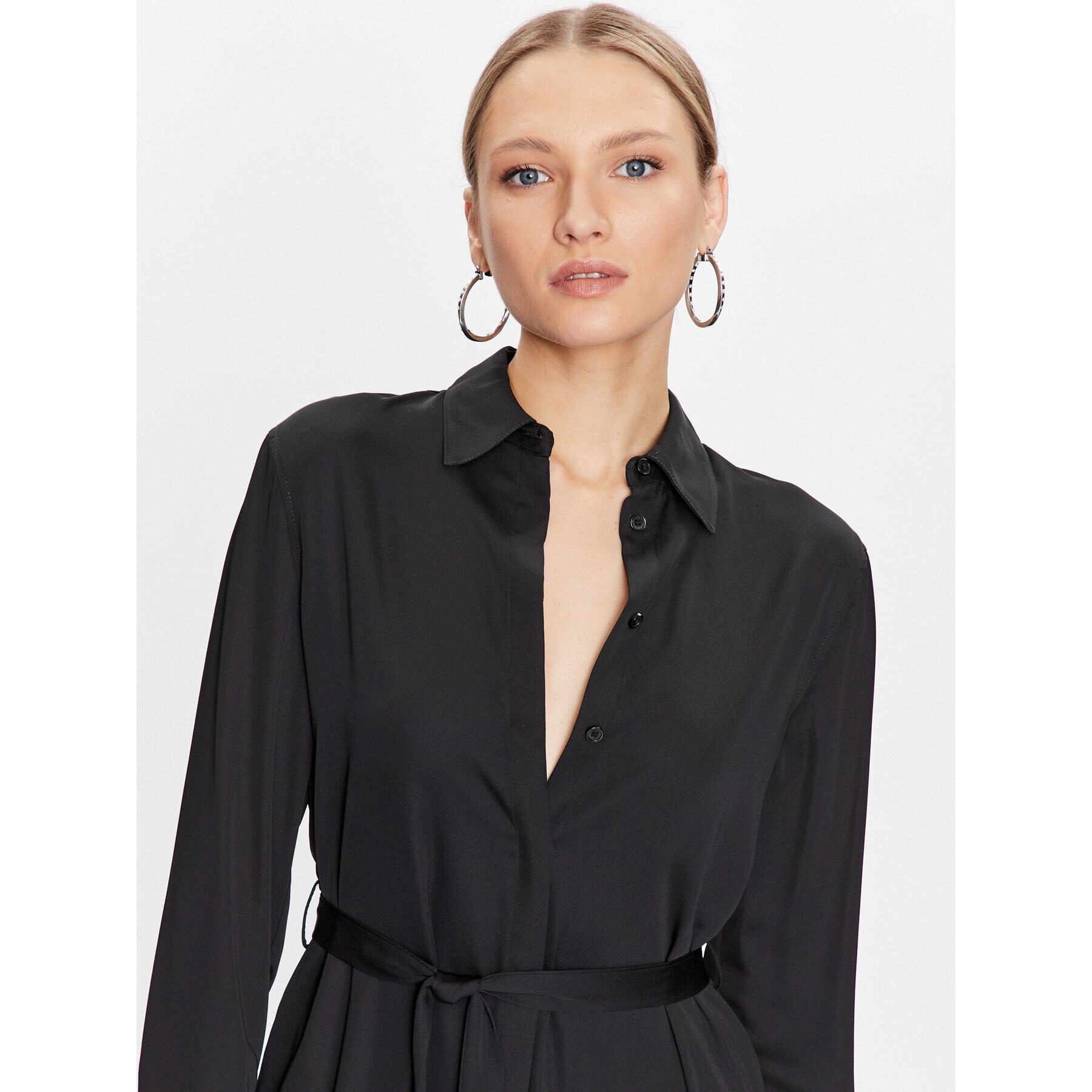 Calvin Klein Рокля тип риза K20K205218 Черен Regular Fit - Pepit.bg