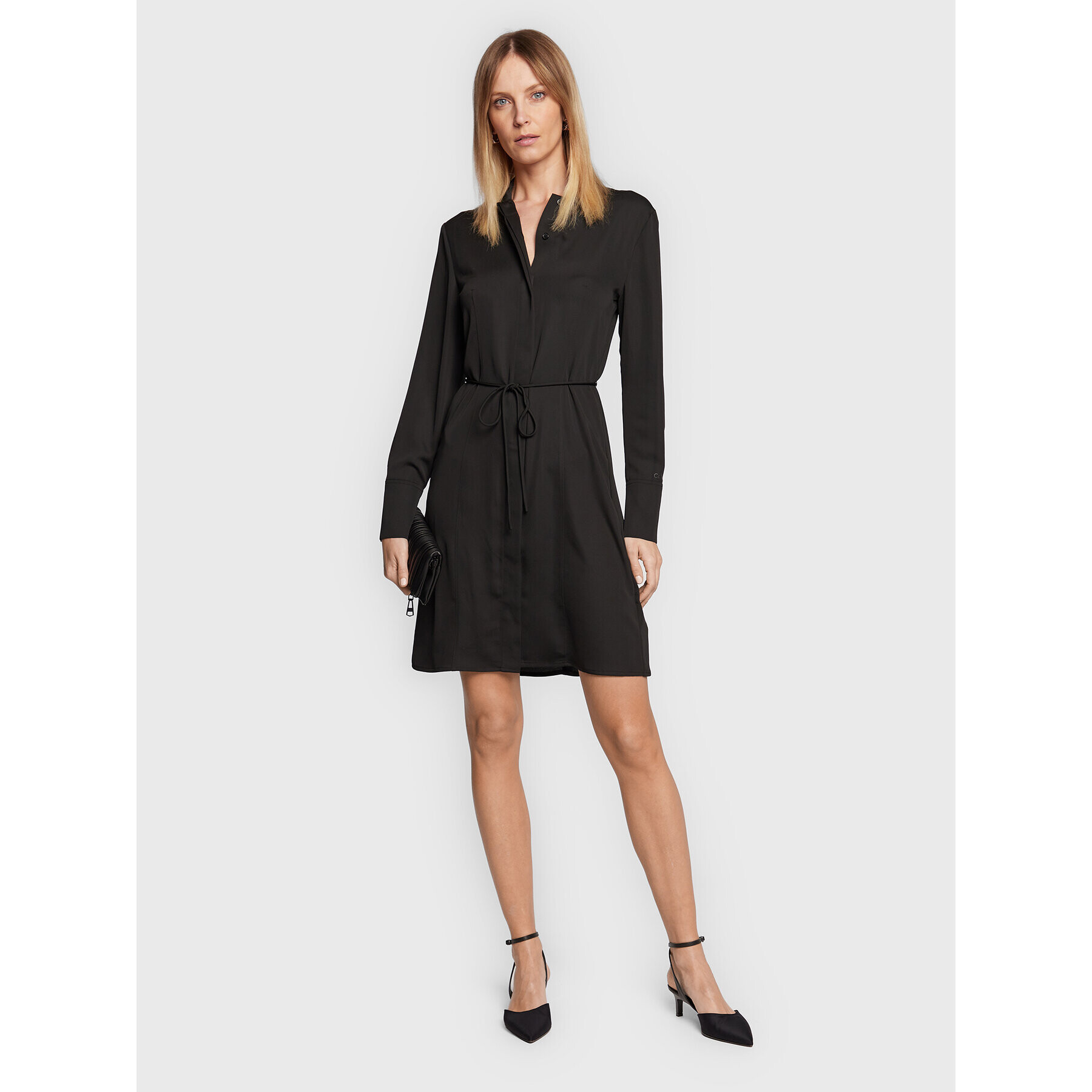 Calvin Klein Рокля тип риза K20K205348 Черен Regular Fit - Pepit.bg