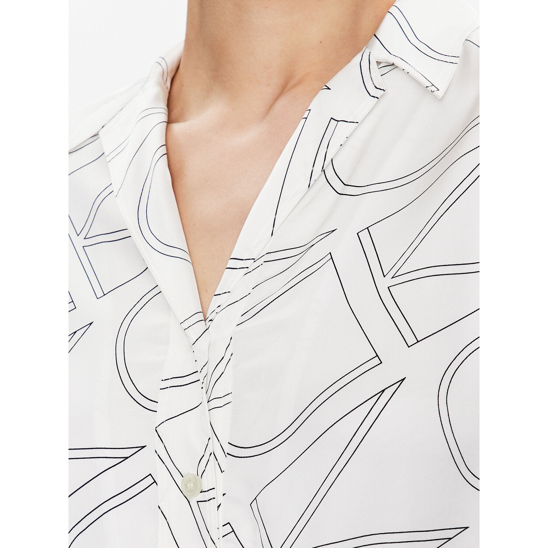 Calvin Klein Рокля тип риза K20K205509 Бял Regular Fit - Pepit.bg
