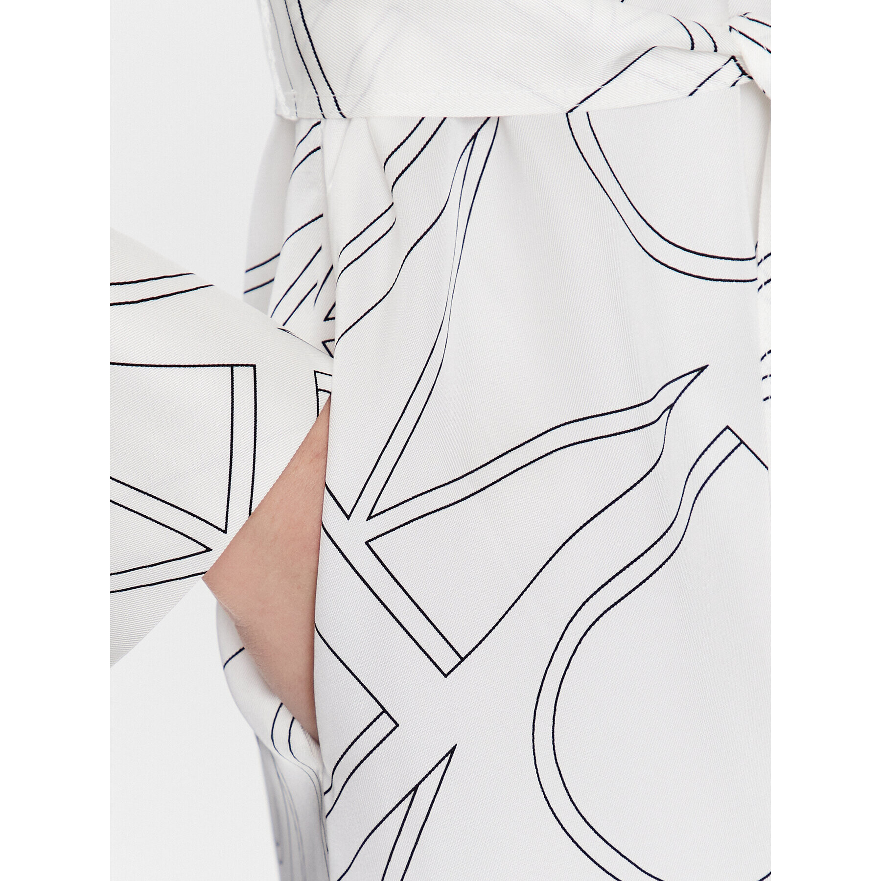 Calvin Klein Рокля тип риза K20K205509 Бял Regular Fit - Pepit.bg