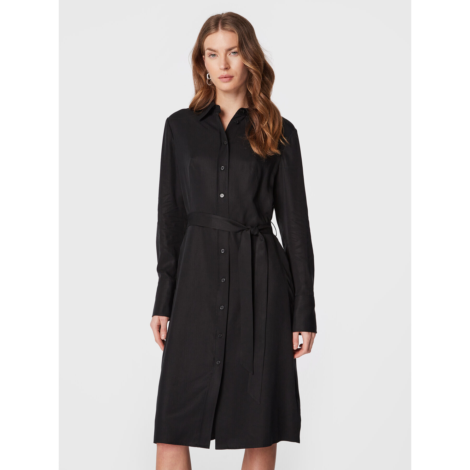 Calvin Klein Рокля тип риза K20K205528 Черен Regular Fit - Pepit.bg