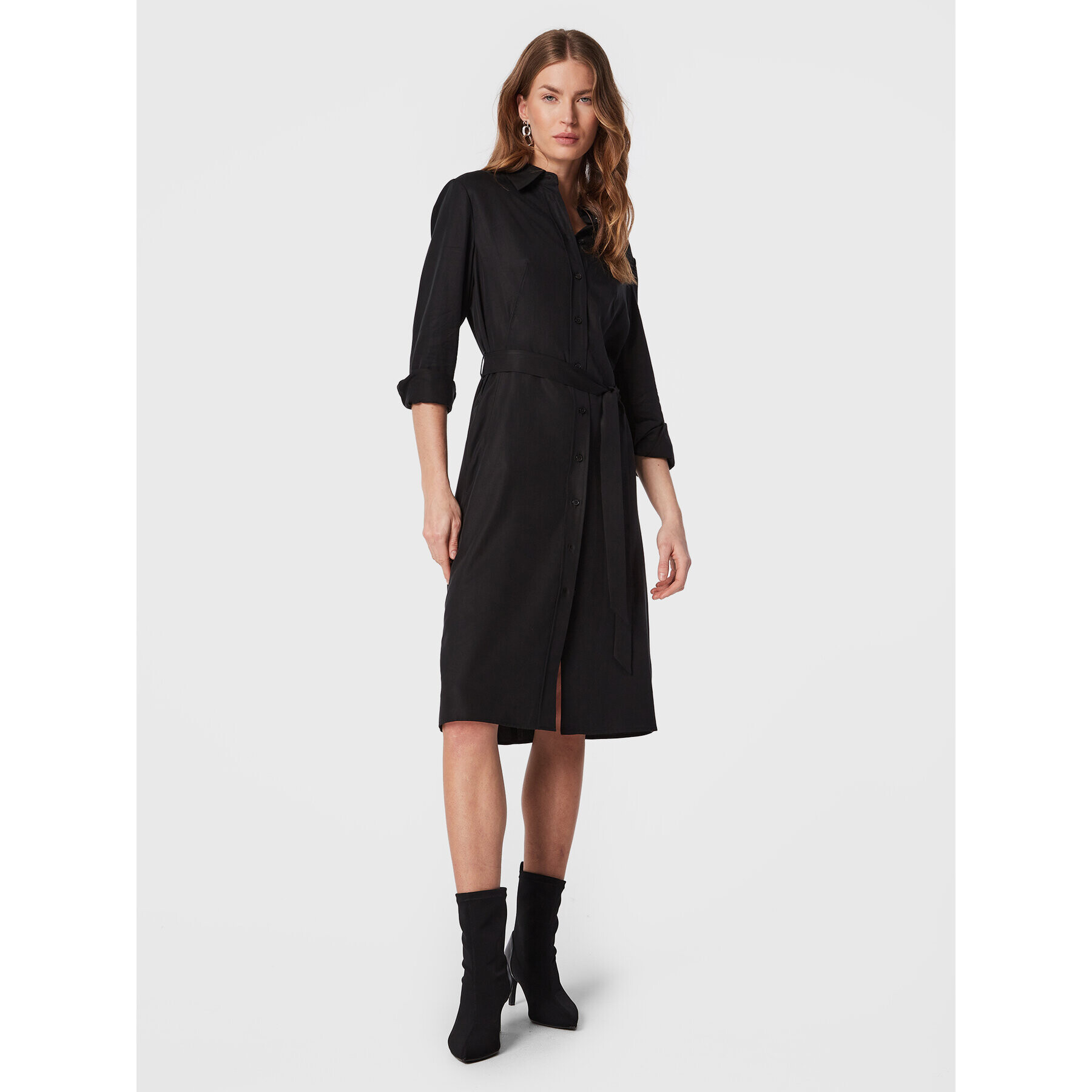 Calvin Klein Рокля тип риза K20K205528 Черен Regular Fit - Pepit.bg
