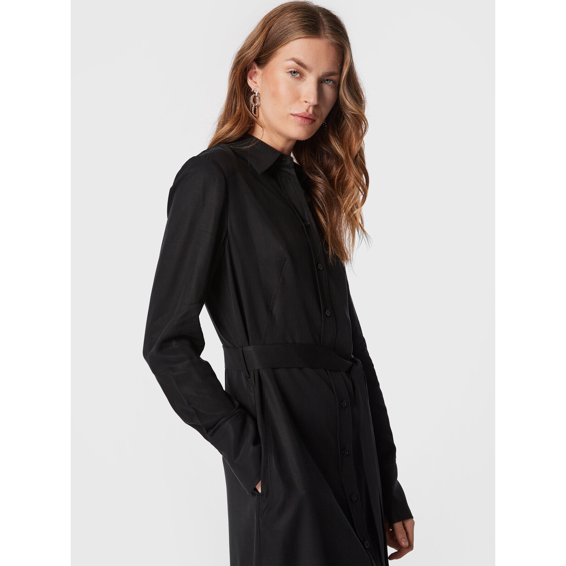 Calvin Klein Рокля тип риза K20K205528 Черен Regular Fit - Pepit.bg