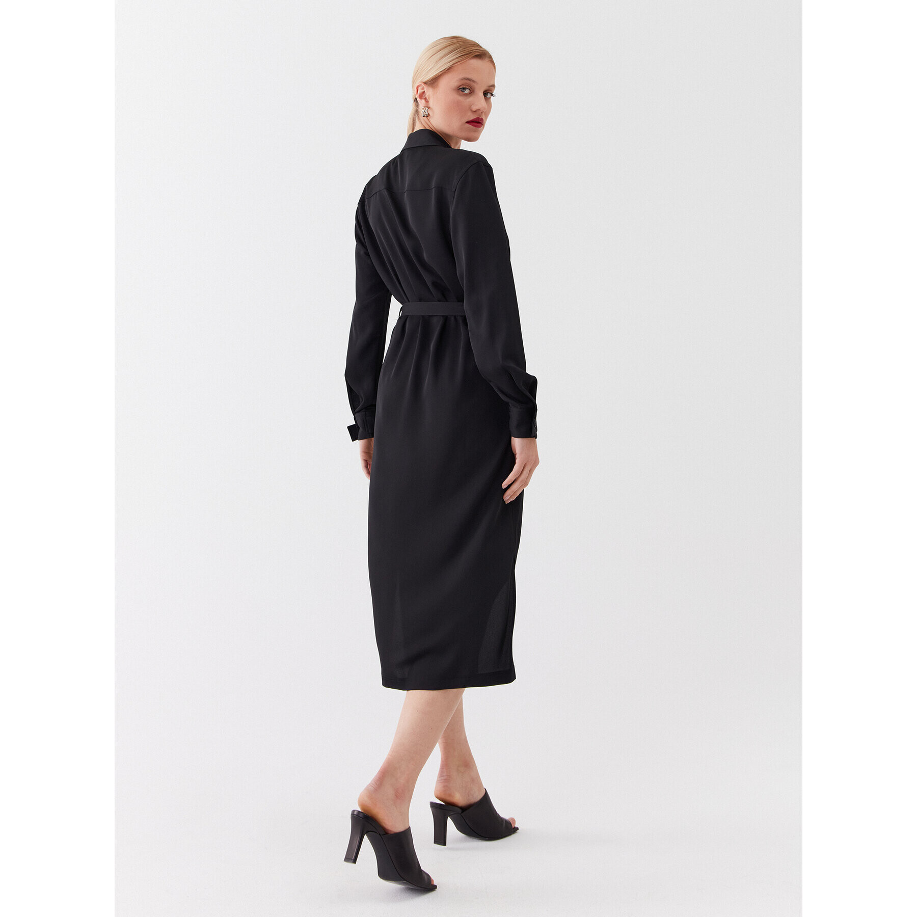 Calvin Klein Рокля тип риза K20K205697 Черен Regular Fit - Pepit.bg