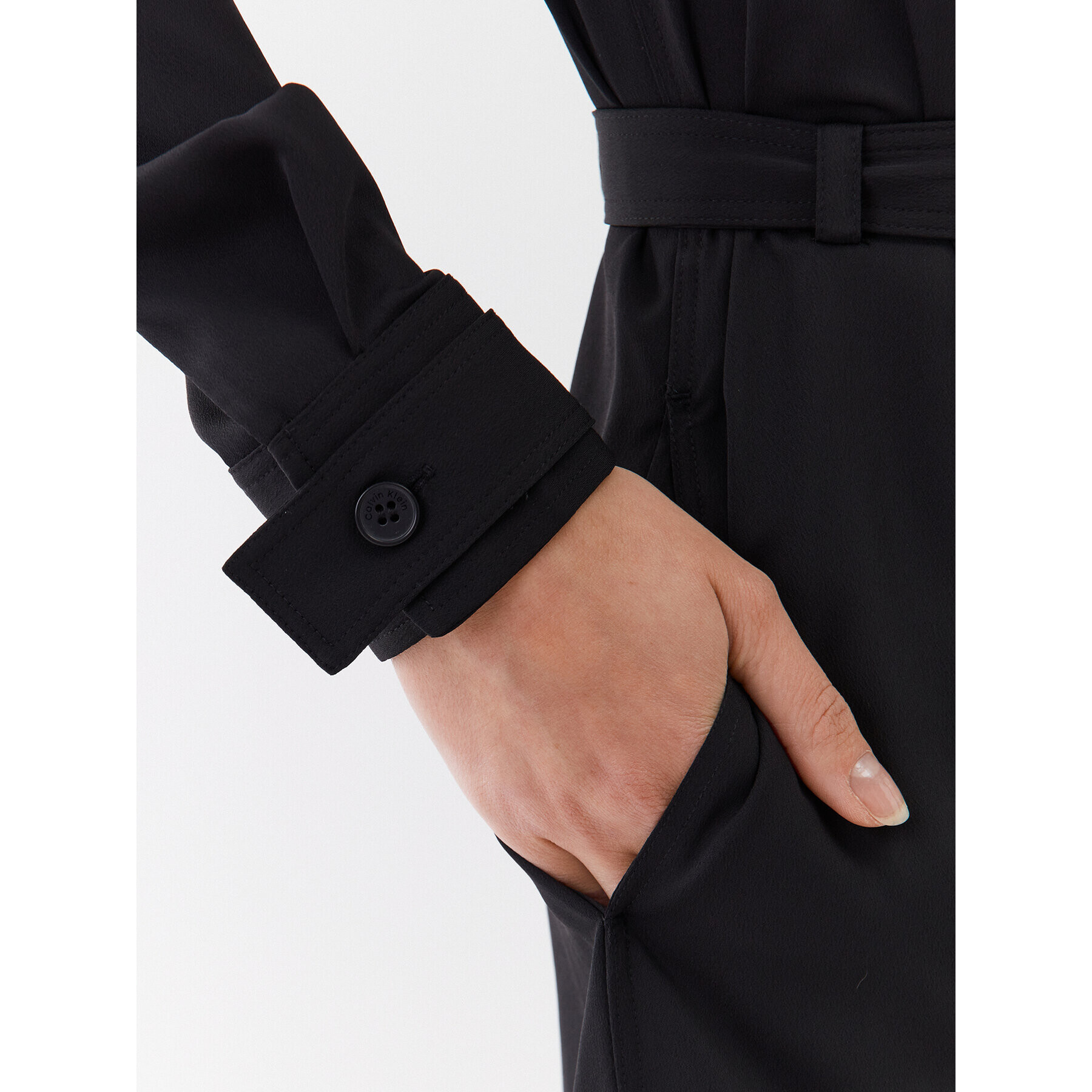 Calvin Klein Рокля тип риза K20K205697 Черен Regular Fit - Pepit.bg