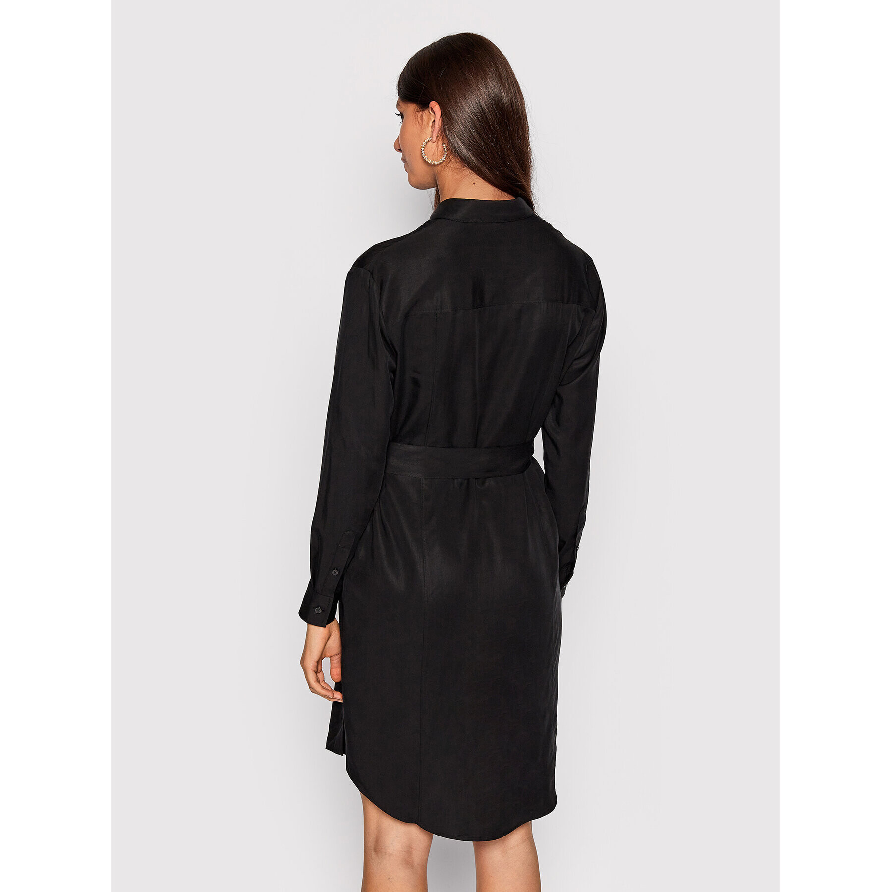Calvin Klein Рокля тип риза Refibra K20K204409 Черен Regular Fit - Pepit.bg
