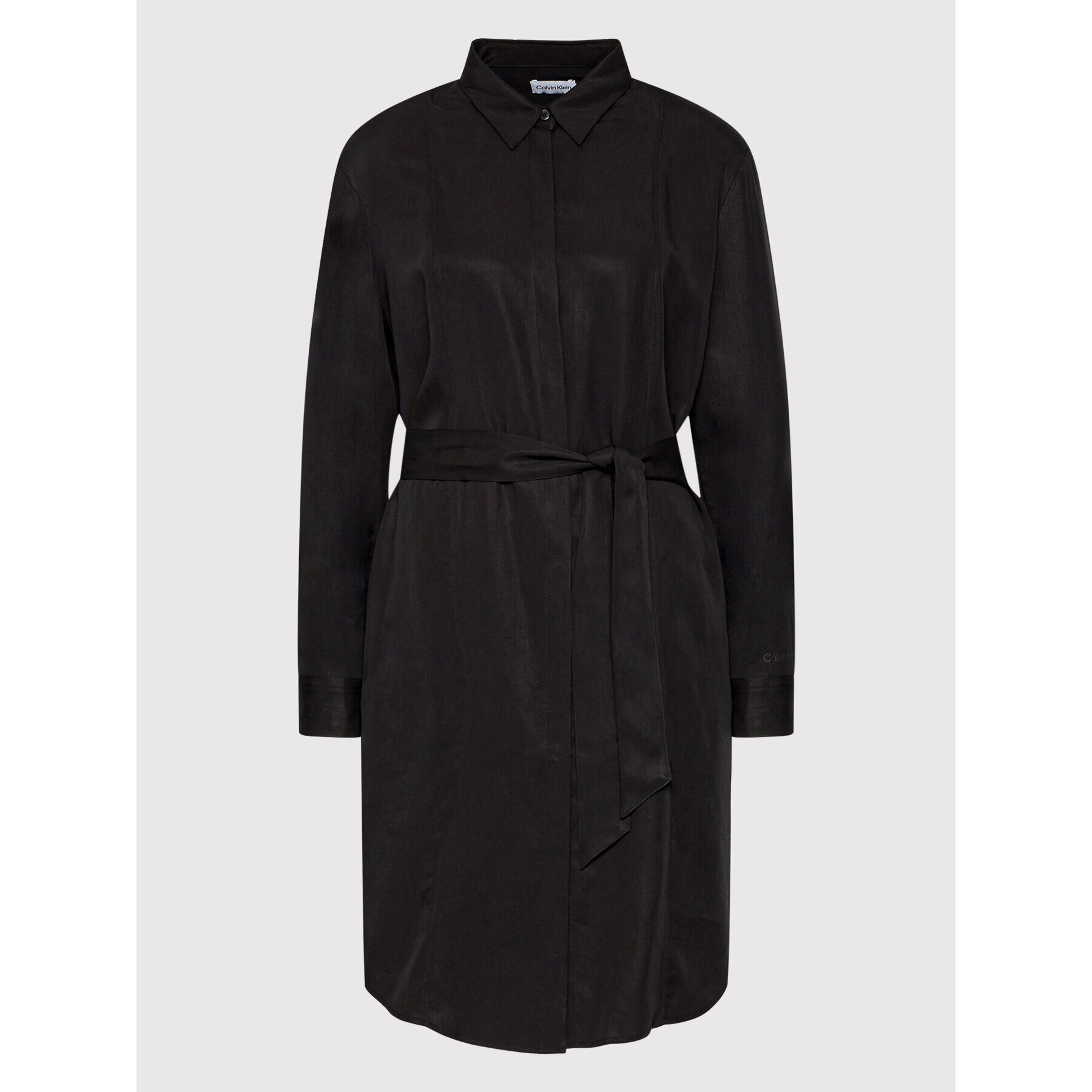 Calvin Klein Рокля тип риза Refibra K20K204409 Черен Regular Fit - Pepit.bg