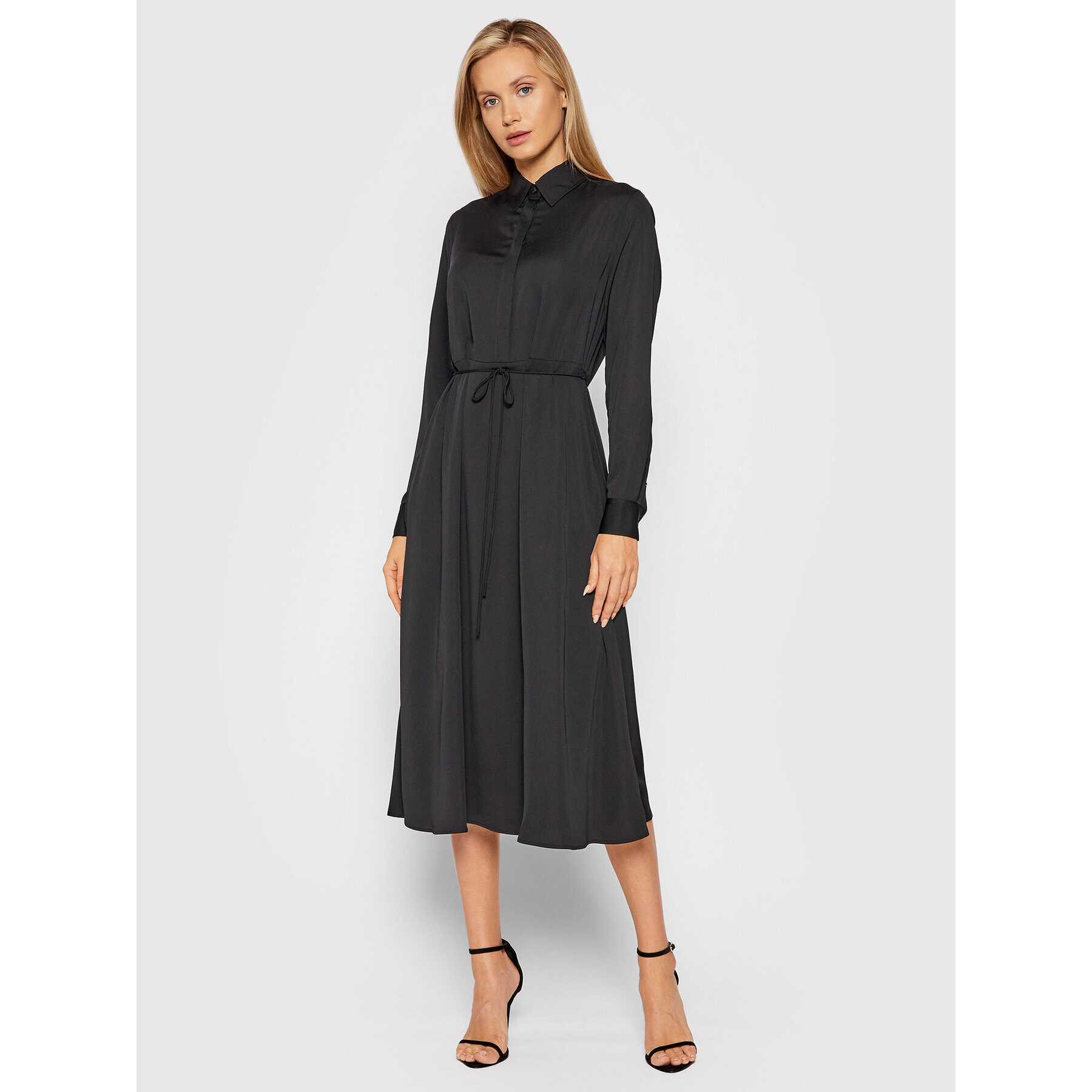 Calvin Klein Рокля тип риза K20K203225 Черен Regular Fit - Pepit.bg