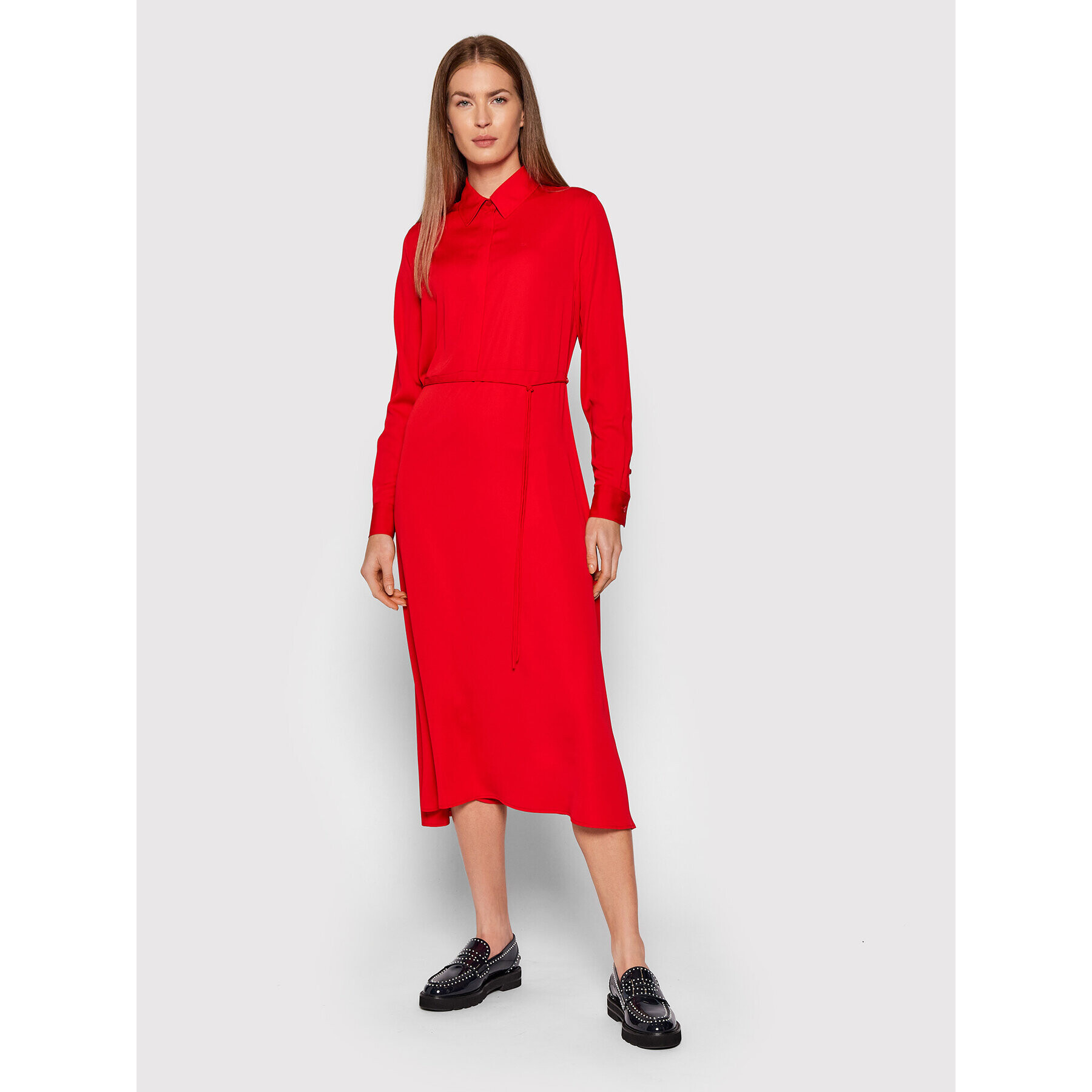 Calvin Klein Рокля тип риза K20K203225 Червен Regular Fit - Pepit.bg