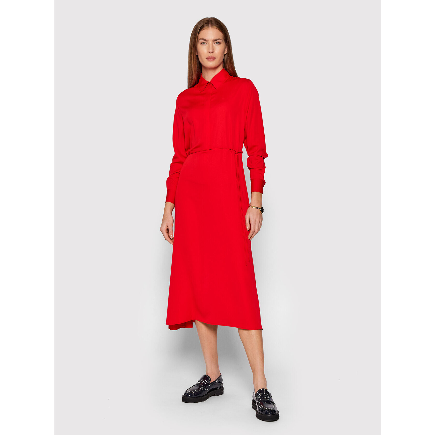 Calvin Klein Рокля тип риза K20K203225 Червен Regular Fit - Pepit.bg