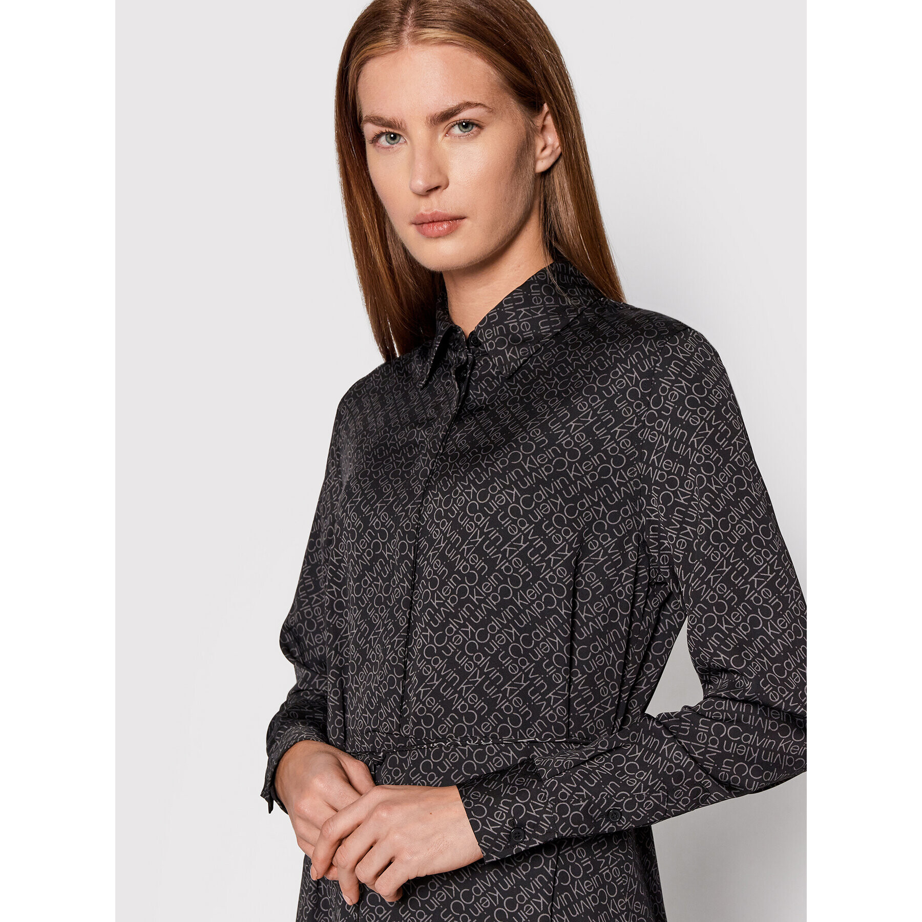Calvin Klein Рокля тип риза K20K2032250GL Черен Regular Fit - Pepit.bg