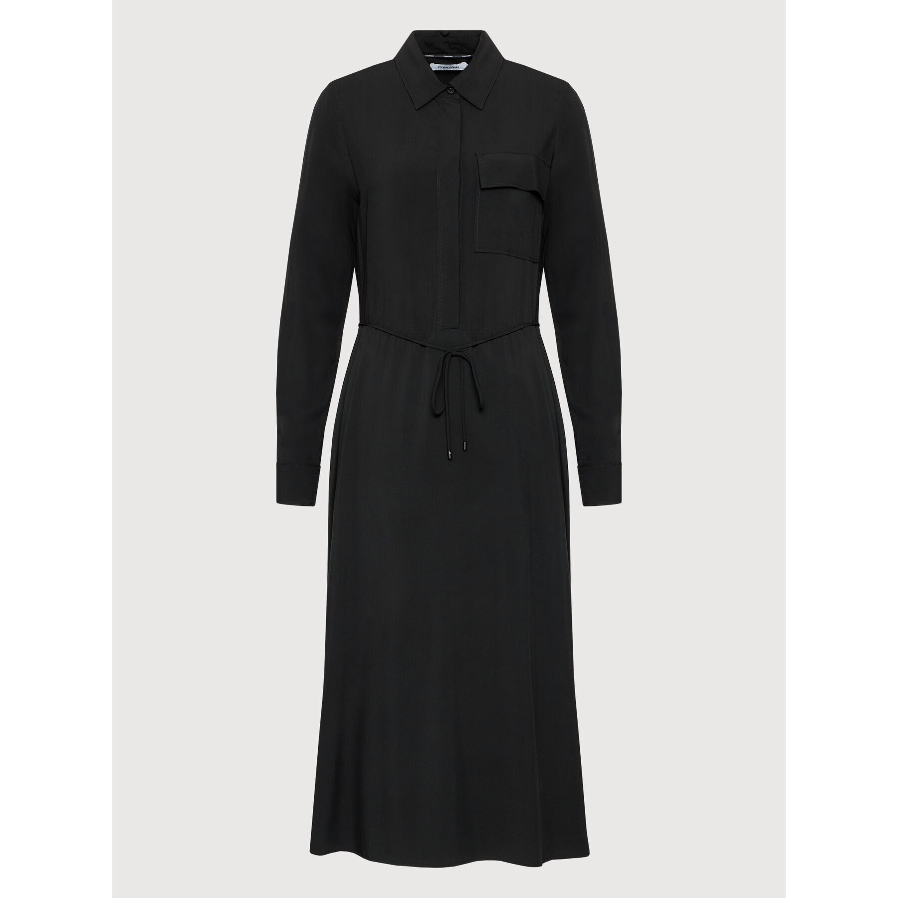 Calvin Klein Рокля тип риза Poplin K20K203103 Черен Regular Fit - Pepit.bg