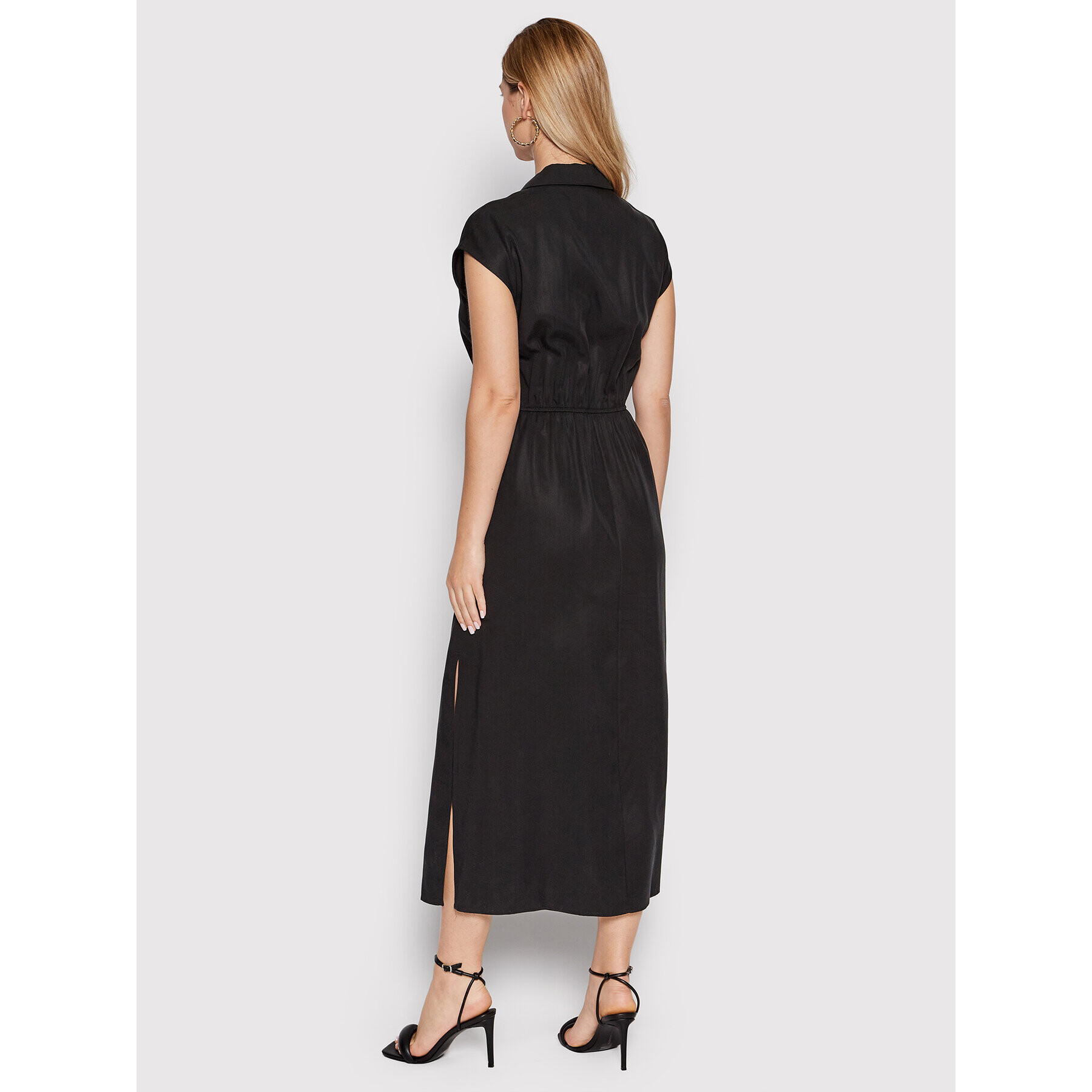 Calvin Klein Рокля тип риза Refibra K20K203826 Черен Regular Fit - Pepit.bg