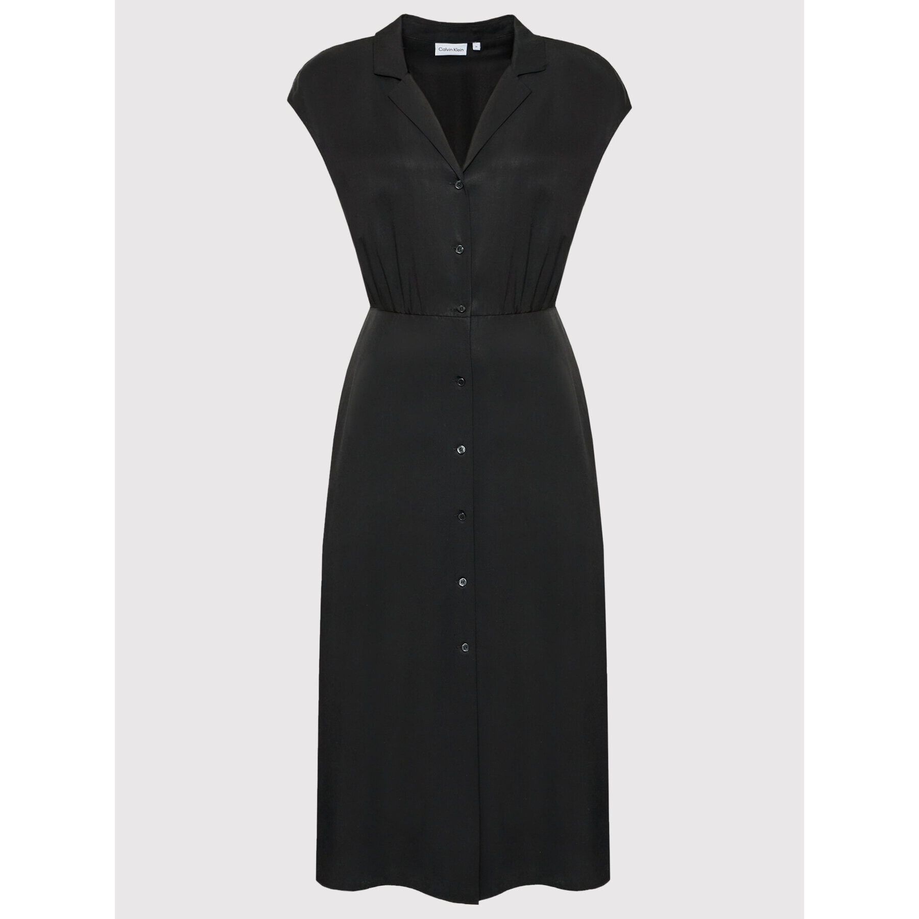 Calvin Klein Рокля тип риза Refibra K20K203826 Черен Regular Fit - Pepit.bg