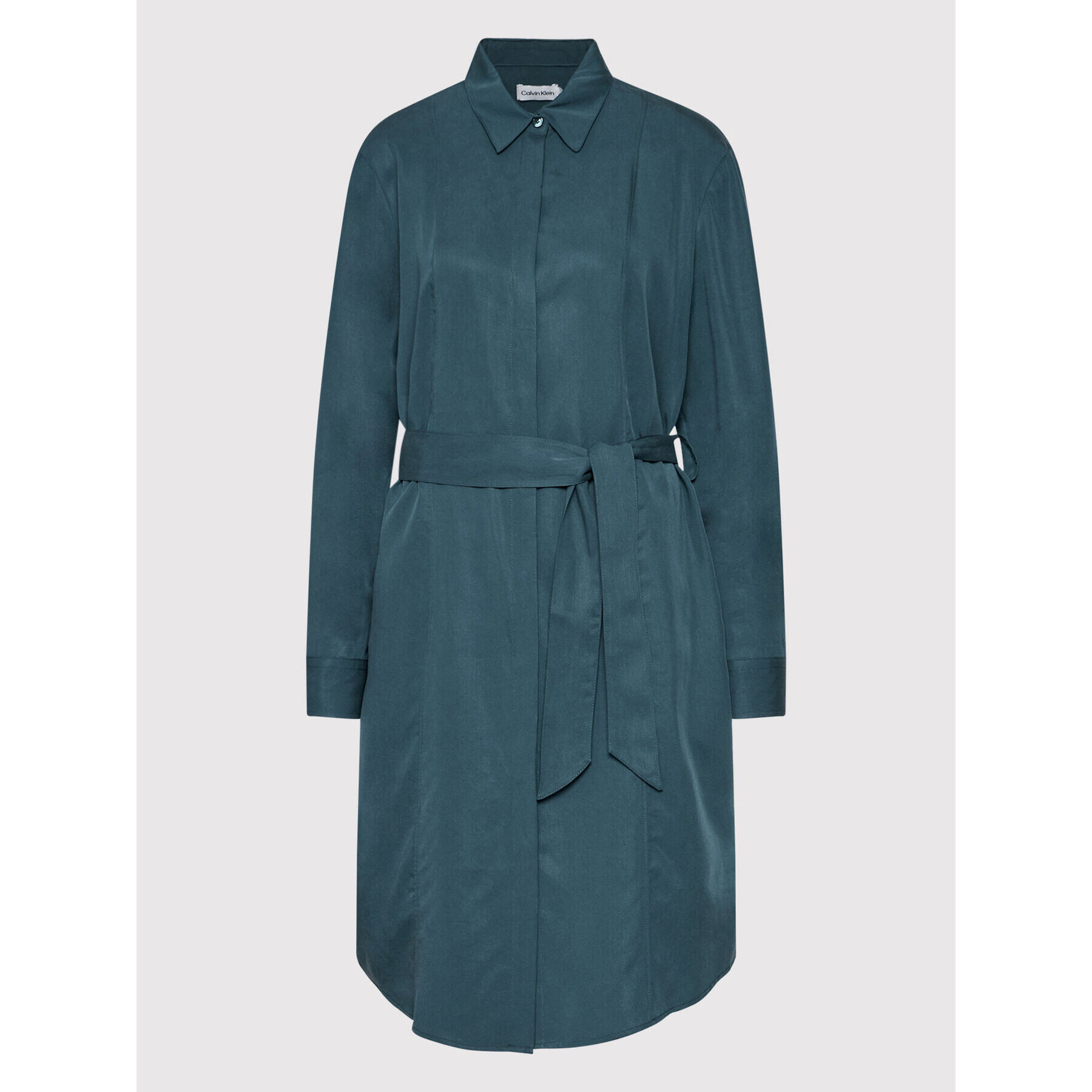 Calvin Klein Рокля тип риза Refibra K20K204409 Син Regular Fit - Pepit.bg