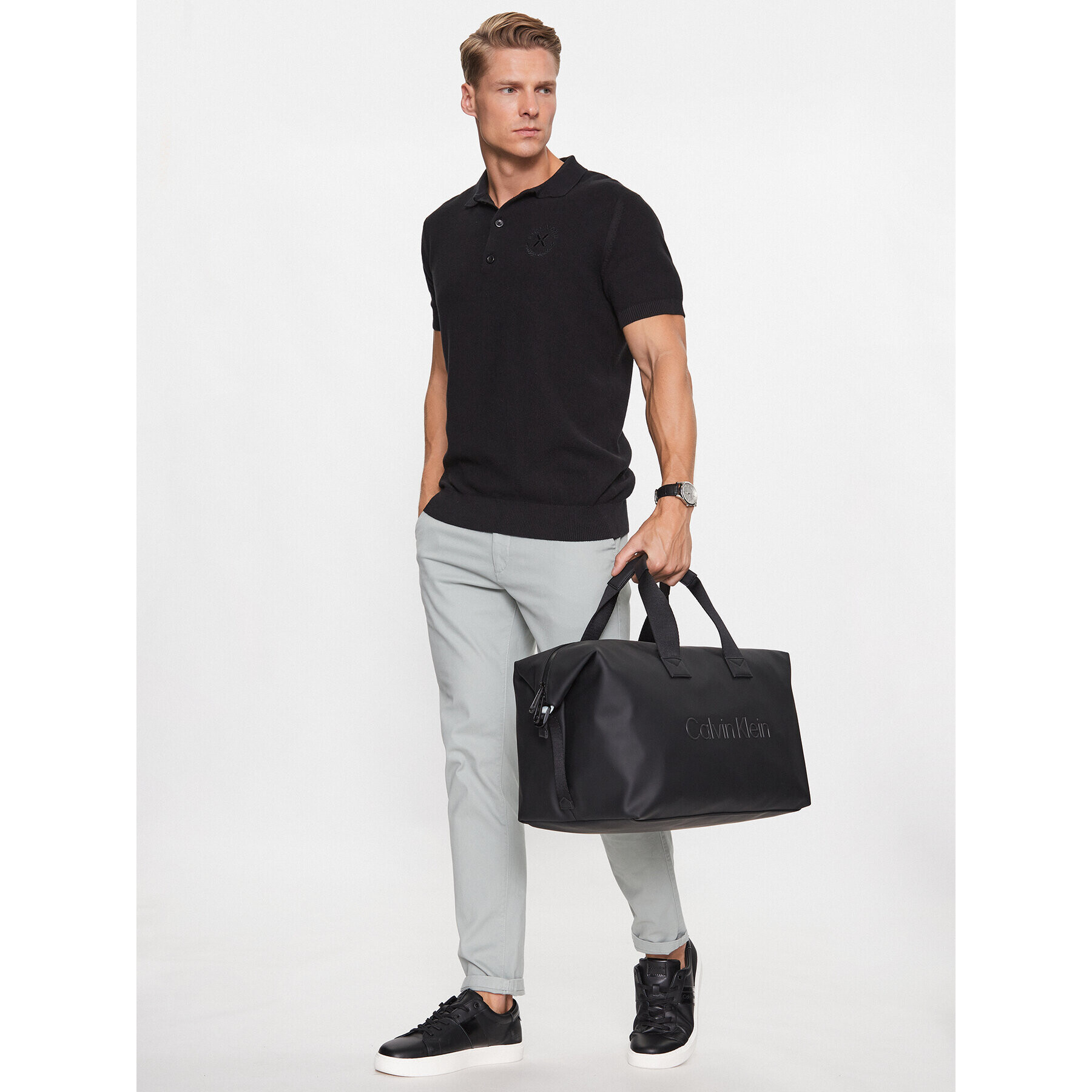 Calvin Klein Сак Rubberized Weekender K50K510234 Черен - Pepit.bg