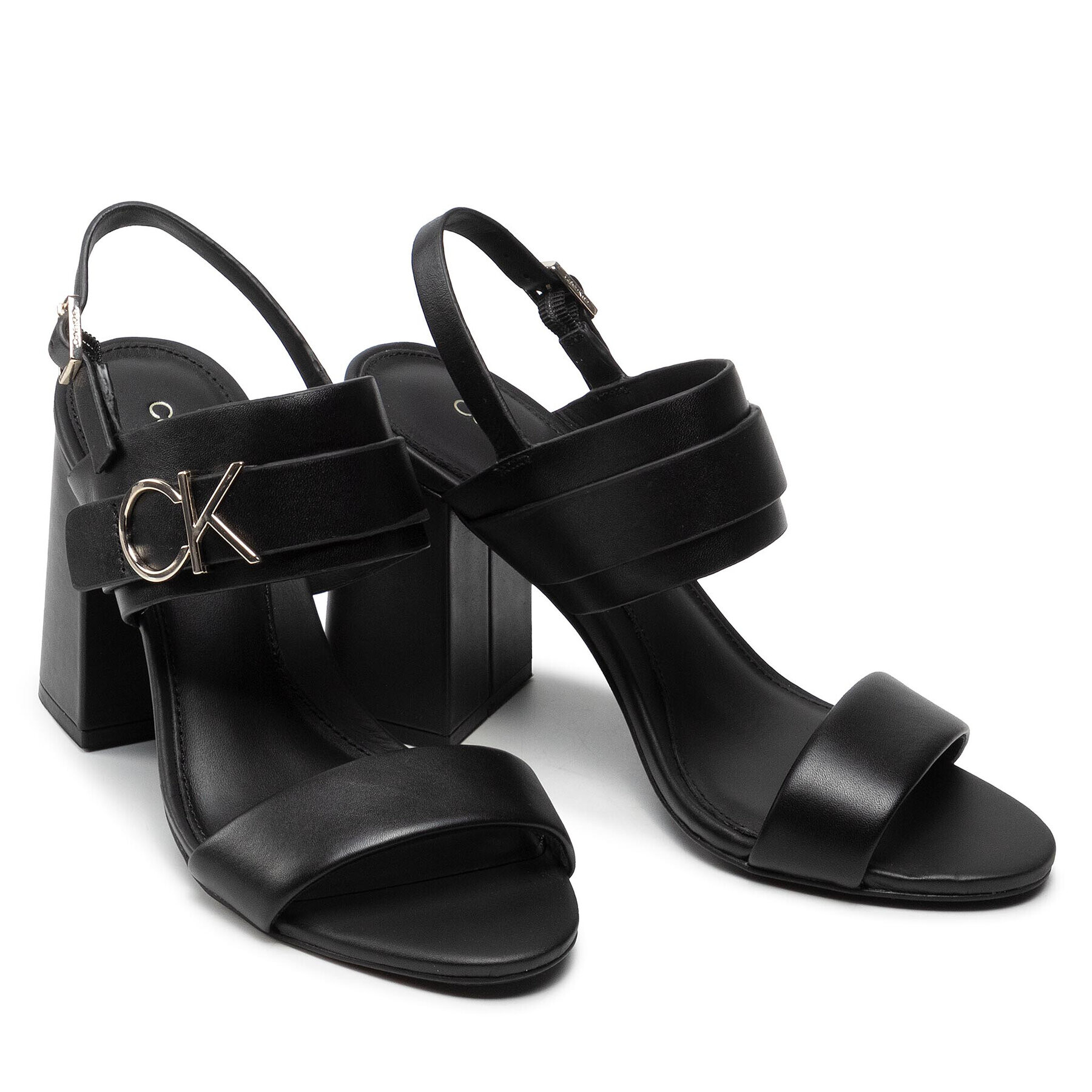 Calvin Klein Сандали Almond Blk Hl Sandal 85 W/Hgw HW0HW00710 Черен - Pepit.bg