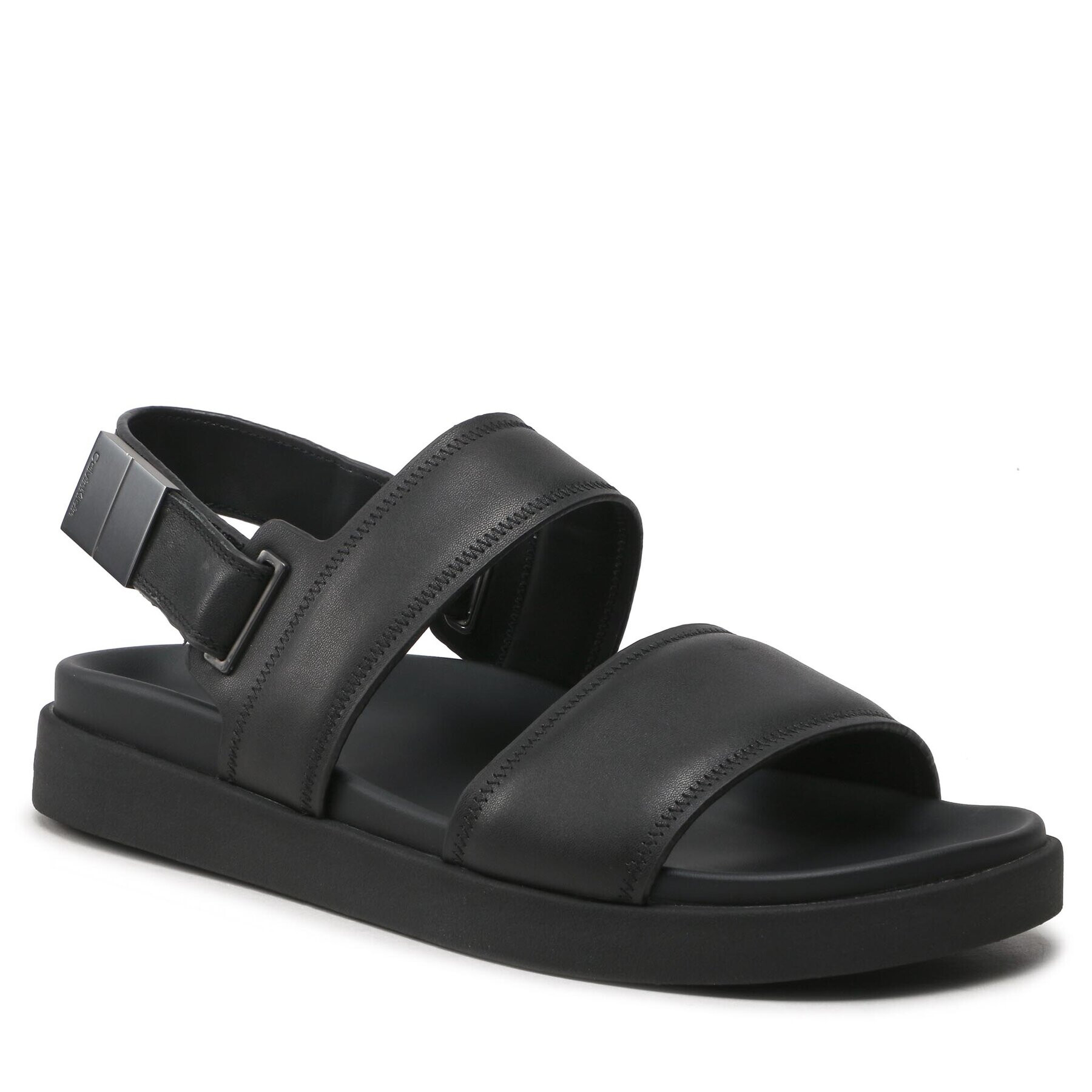 Calvin Klein Сандали Back Strap Sandal Lth HM0HM00946 Черен - Pepit.bg