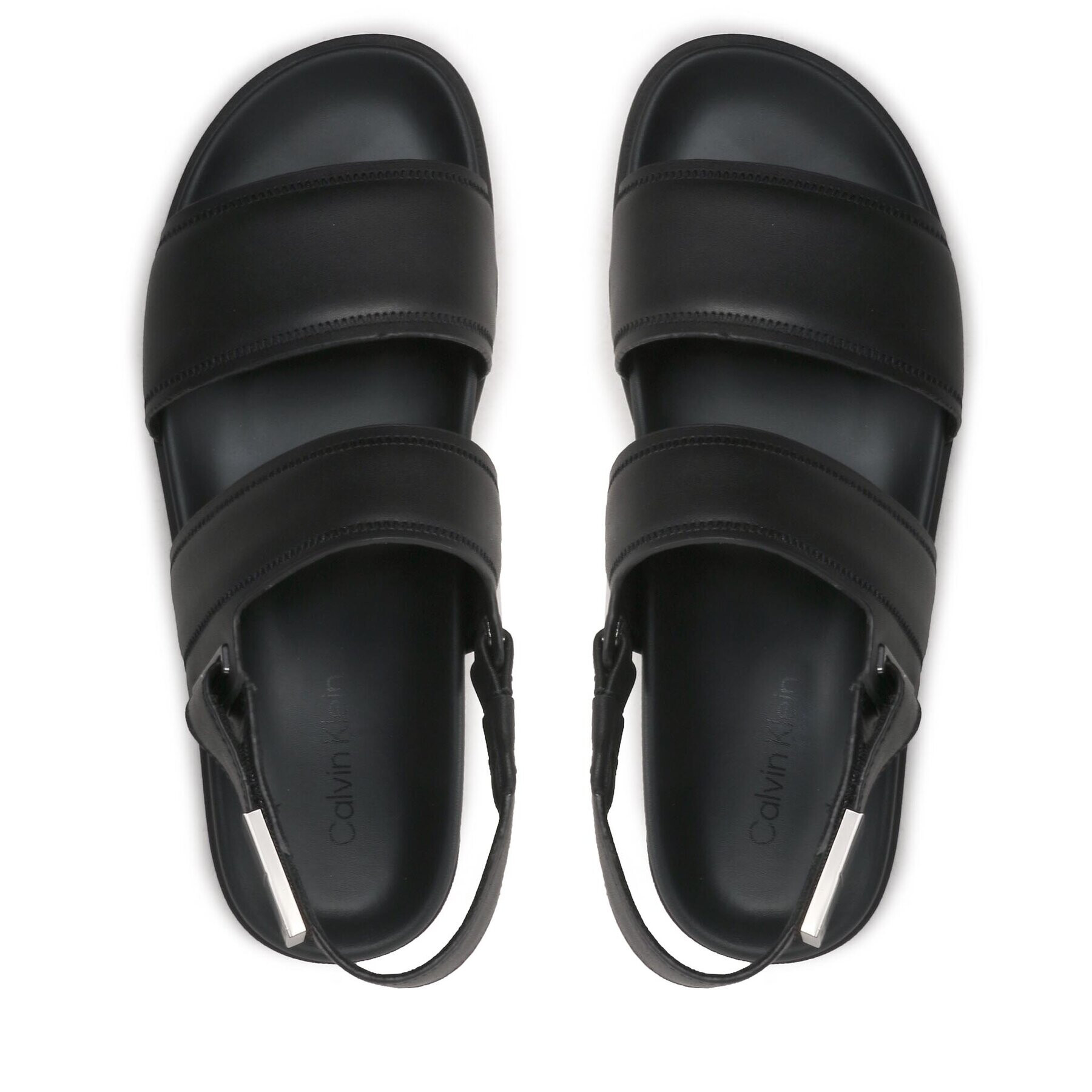 Calvin Klein Сандали Back Strap Sandal Lth HM0HM00946 Черен - Pepit.bg