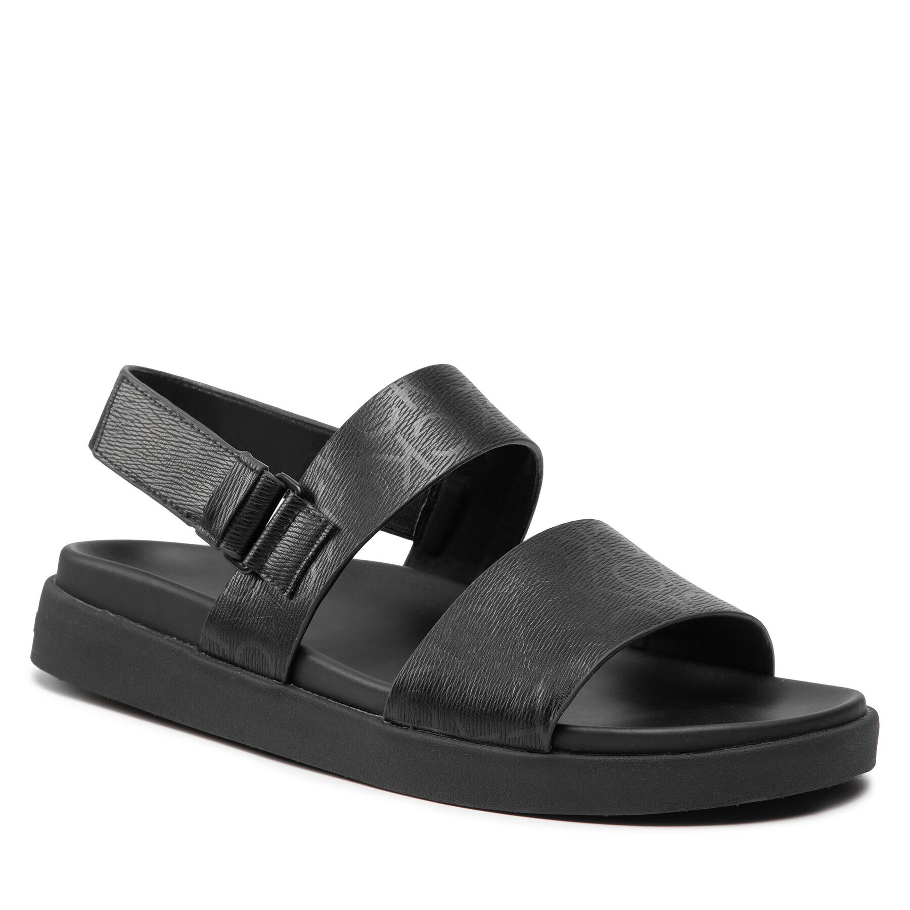 Calvin Klein Сандали Back Strap Sandal Lth Mono HM0HM00468 Черен - Pepit.bg