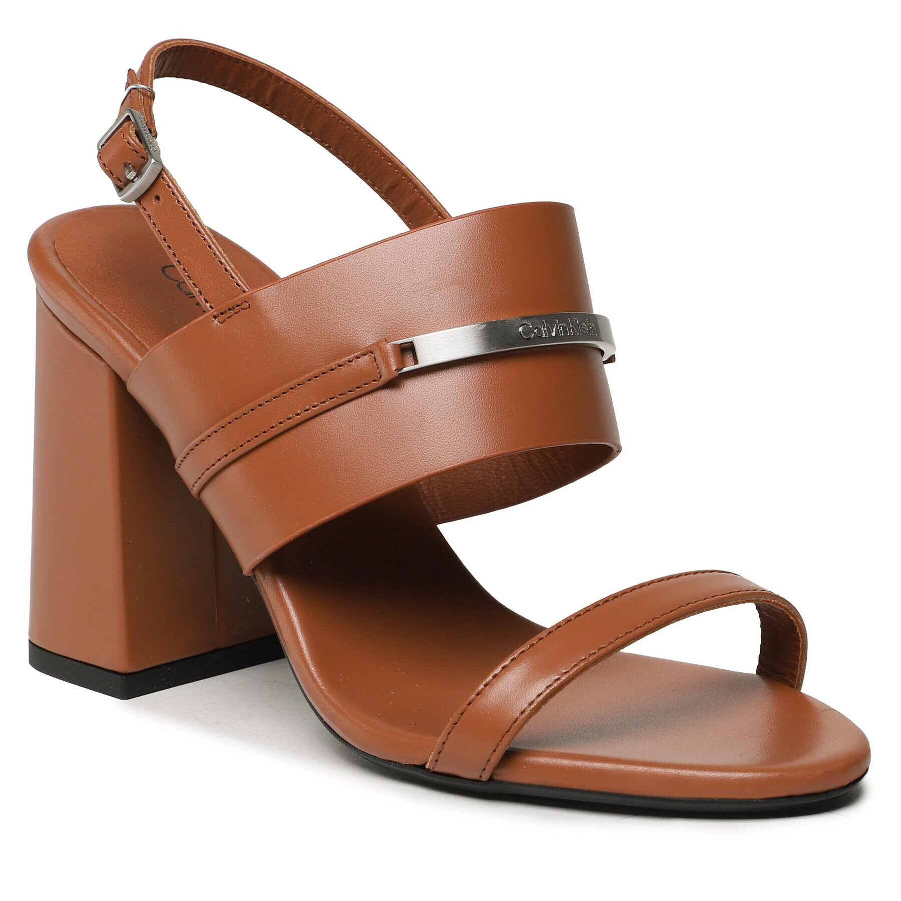 Calvin Klein Сандали Block Hl Sandal HW0HW01612 Кафяв - Pepit.bg