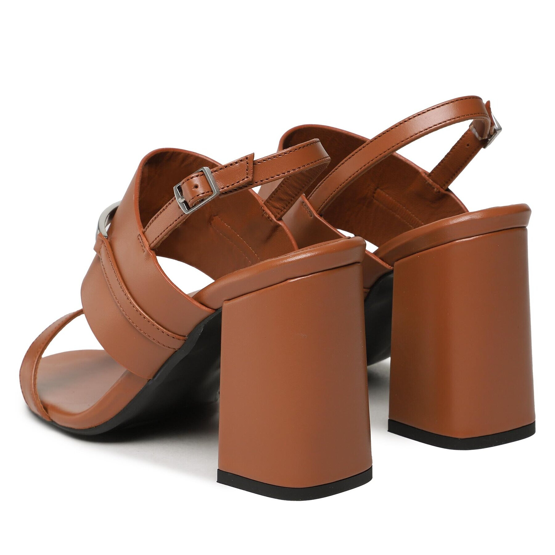 Calvin Klein Сандали Block Hl Sandal HW0HW01612 Кафяв - Pepit.bg