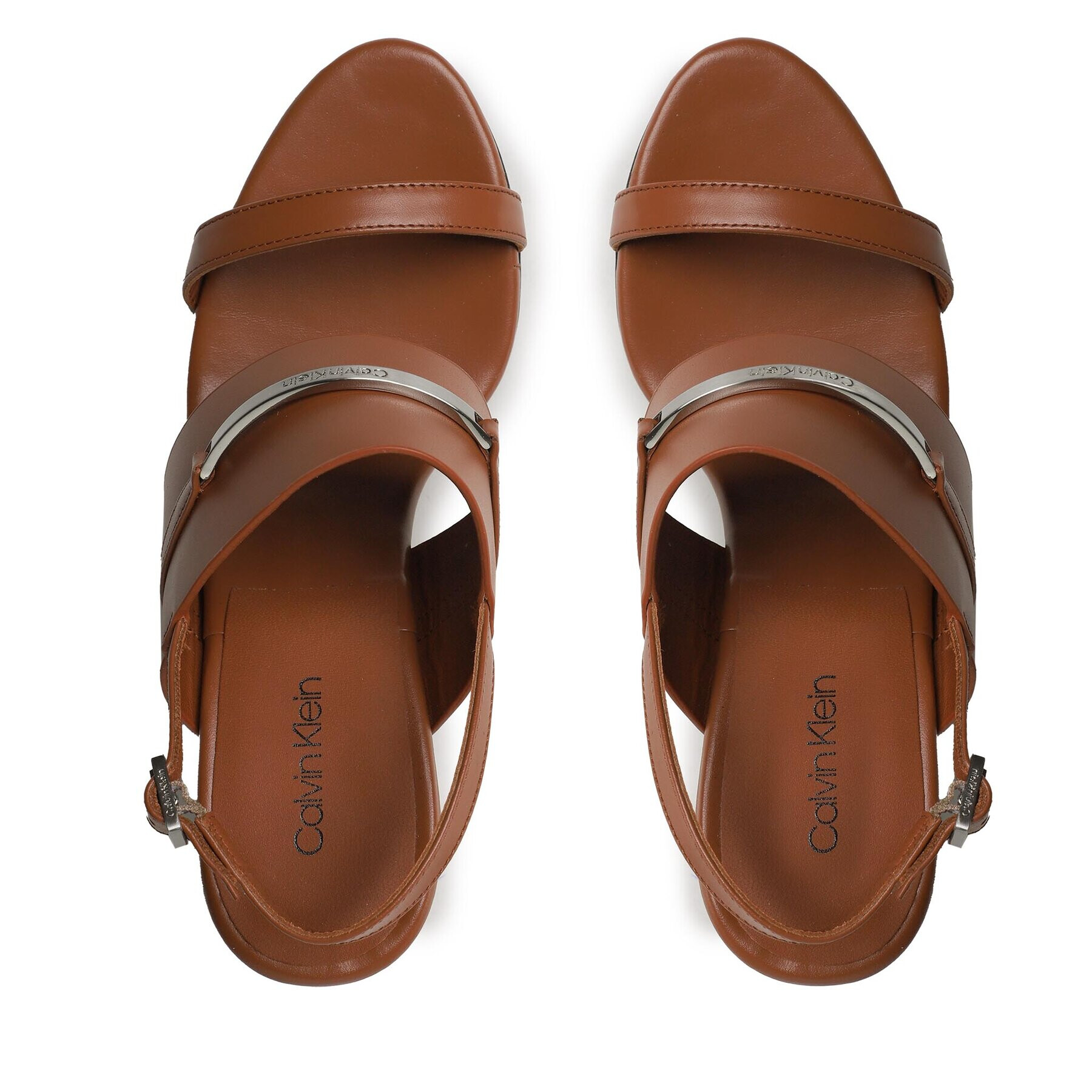 Calvin Klein Сандали Block Hl Sandal HW0HW01612 Кафяв - Pepit.bg