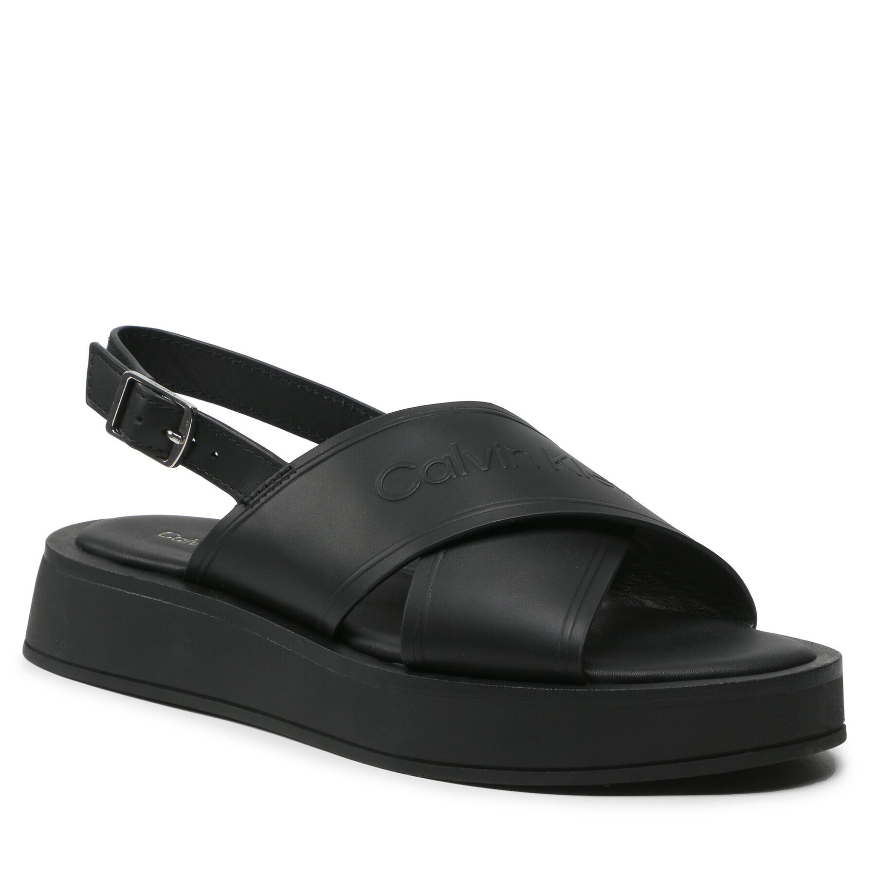 Calvin Klein Сандали Flatform Sandal Hf HW0HW01139 Черен - Pepit.bg