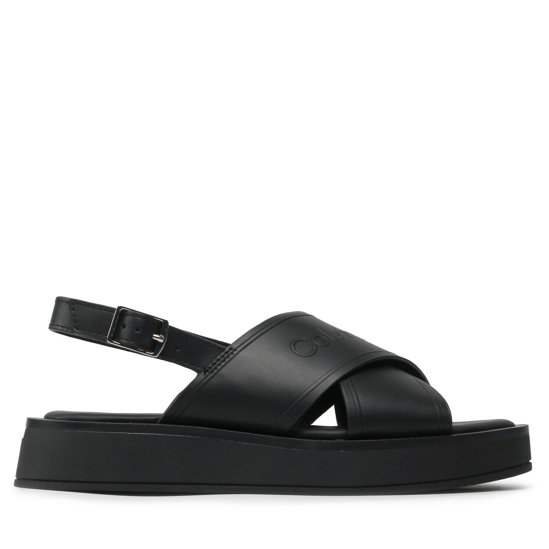 Calvin Klein Сандали Flatform Sandal Hf HW0HW01139 Черен - Pepit.bg