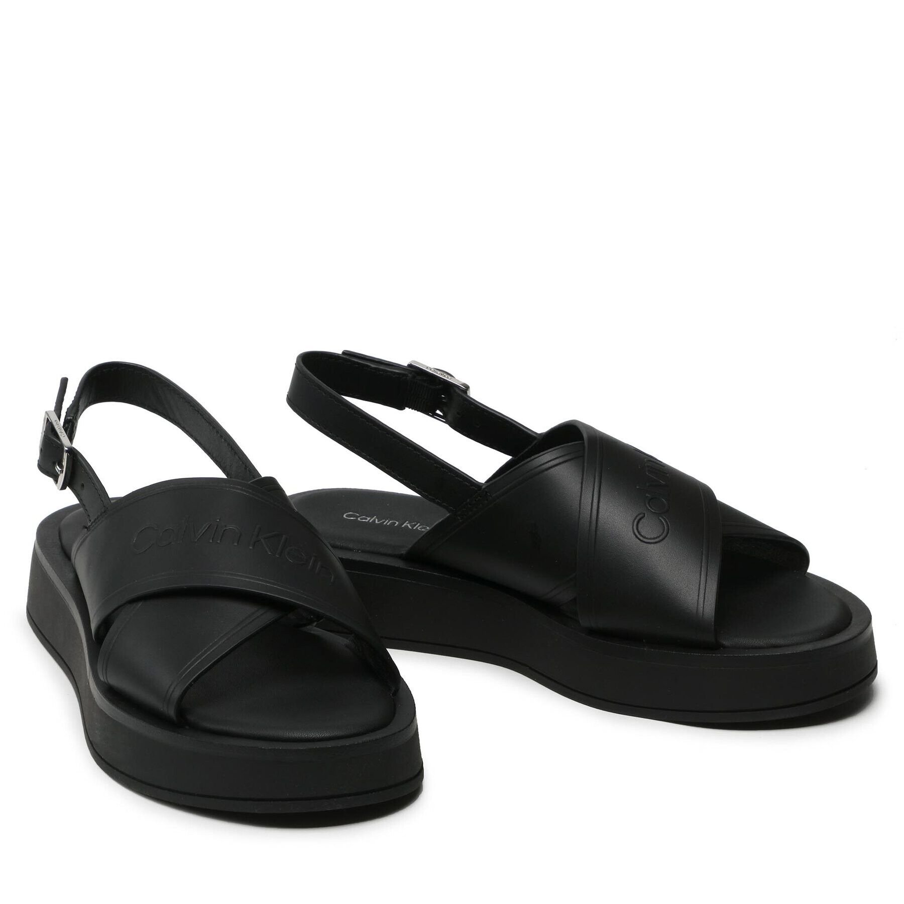 Calvin Klein Сандали Flatform Sandal Hf HW0HW01139 Черен - Pepit.bg